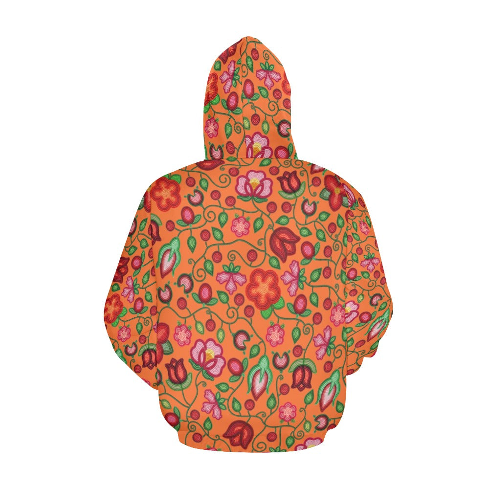 Rose Reverie Orange Hoodie for Men (USA Size)