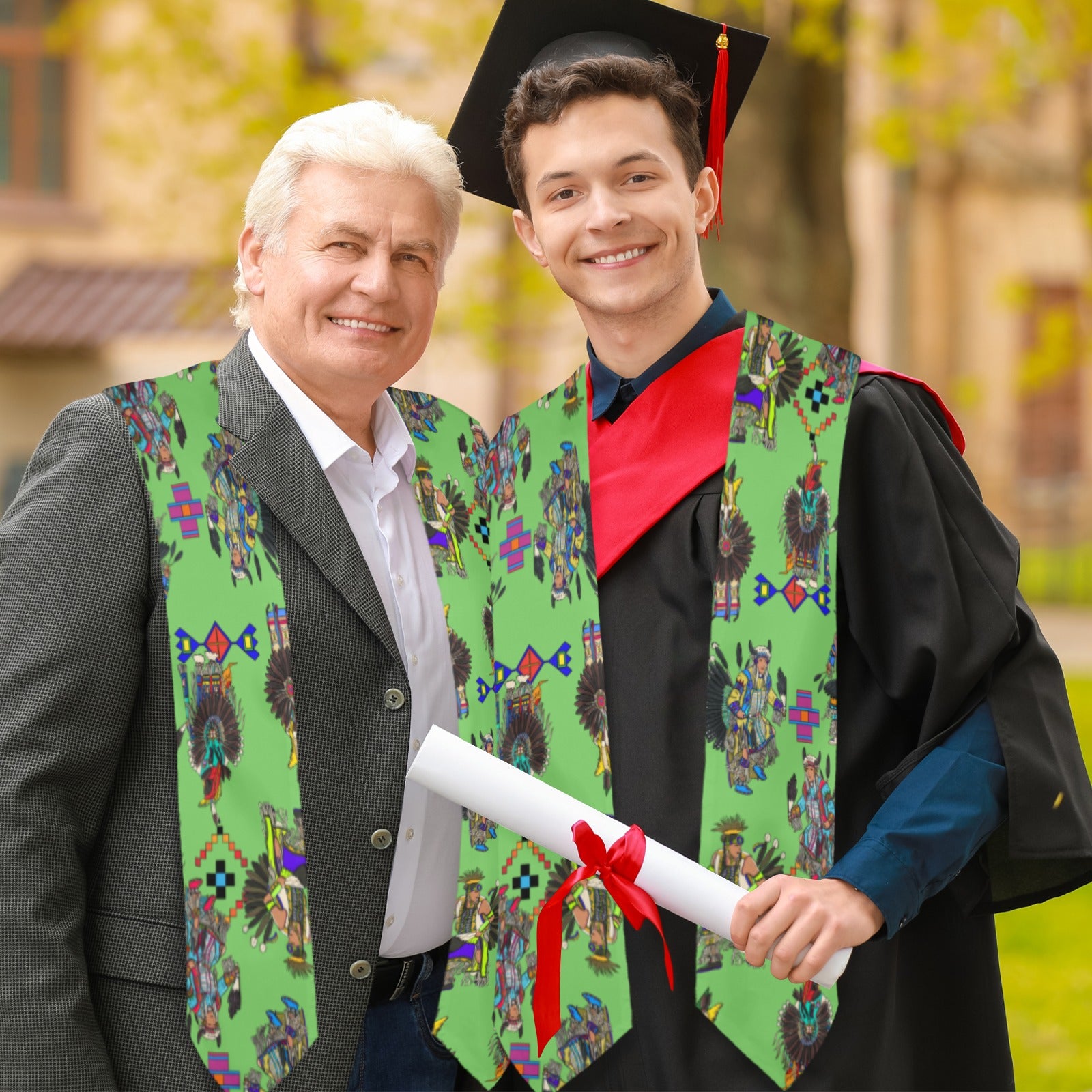 Men's Tradish Dancers Grass Graduation Stole