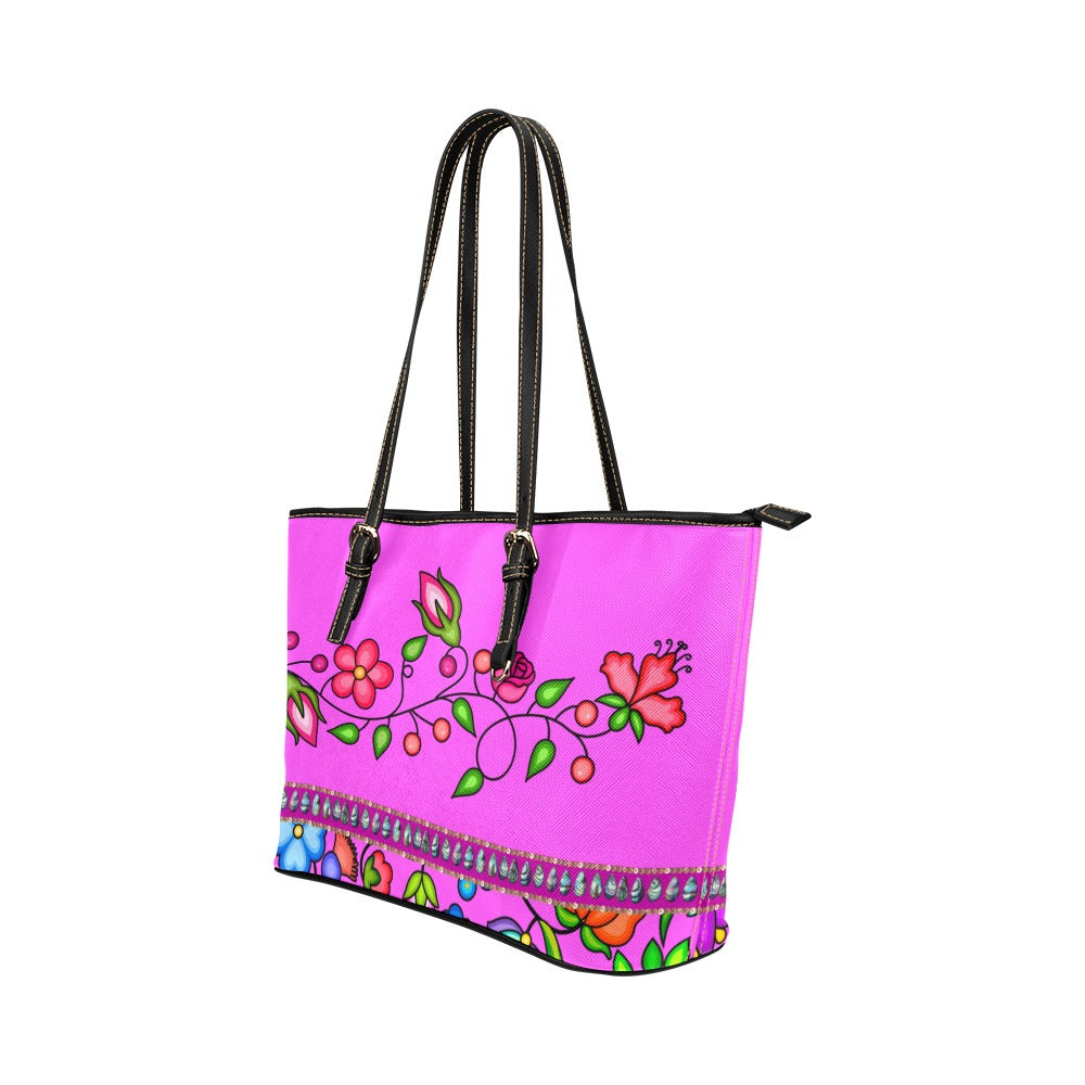 Grandmother Legacy Magenta Leather Tote Bag/Large