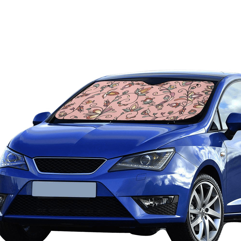 Burnt Sky Petals Peach Car Sun Shade 55"x30"