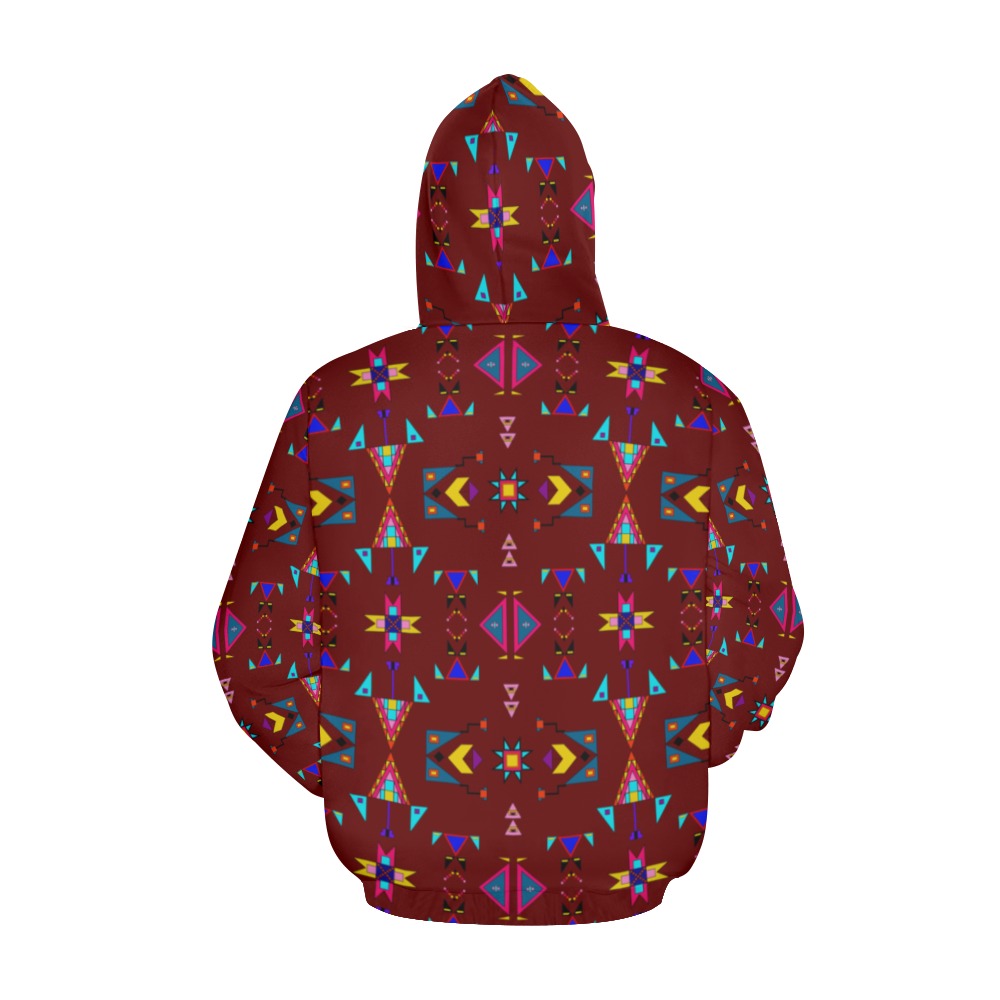 Enemy Territory Dark Maroon Hoodie for Women (USA Size)