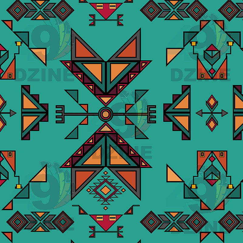 Arrow Dawn Turquoise Satin Fabric By the Yard Pre Order