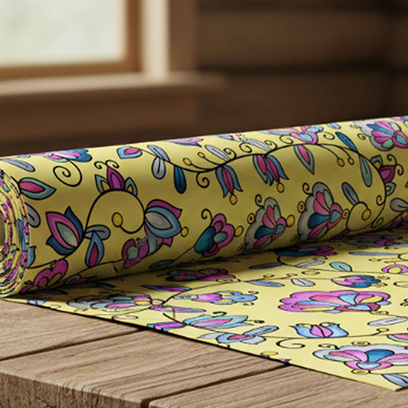 Autumn Bundle Blessing Yellow Satin Fabric By the Yard Pre Order