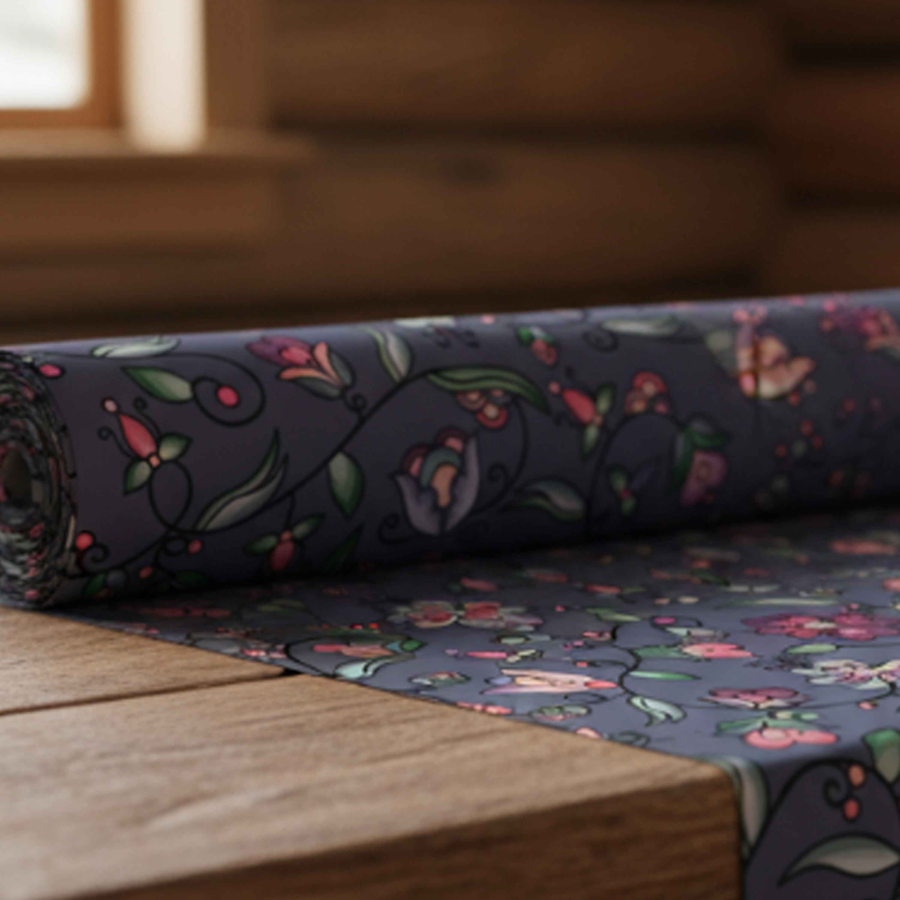 Amber Evening Garland Blue 42 Inch Cotton Poplin Pre Order