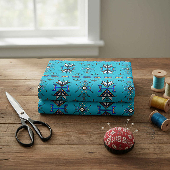 Eagle Strike Blue Satin Fabric By the Yard Pre Order