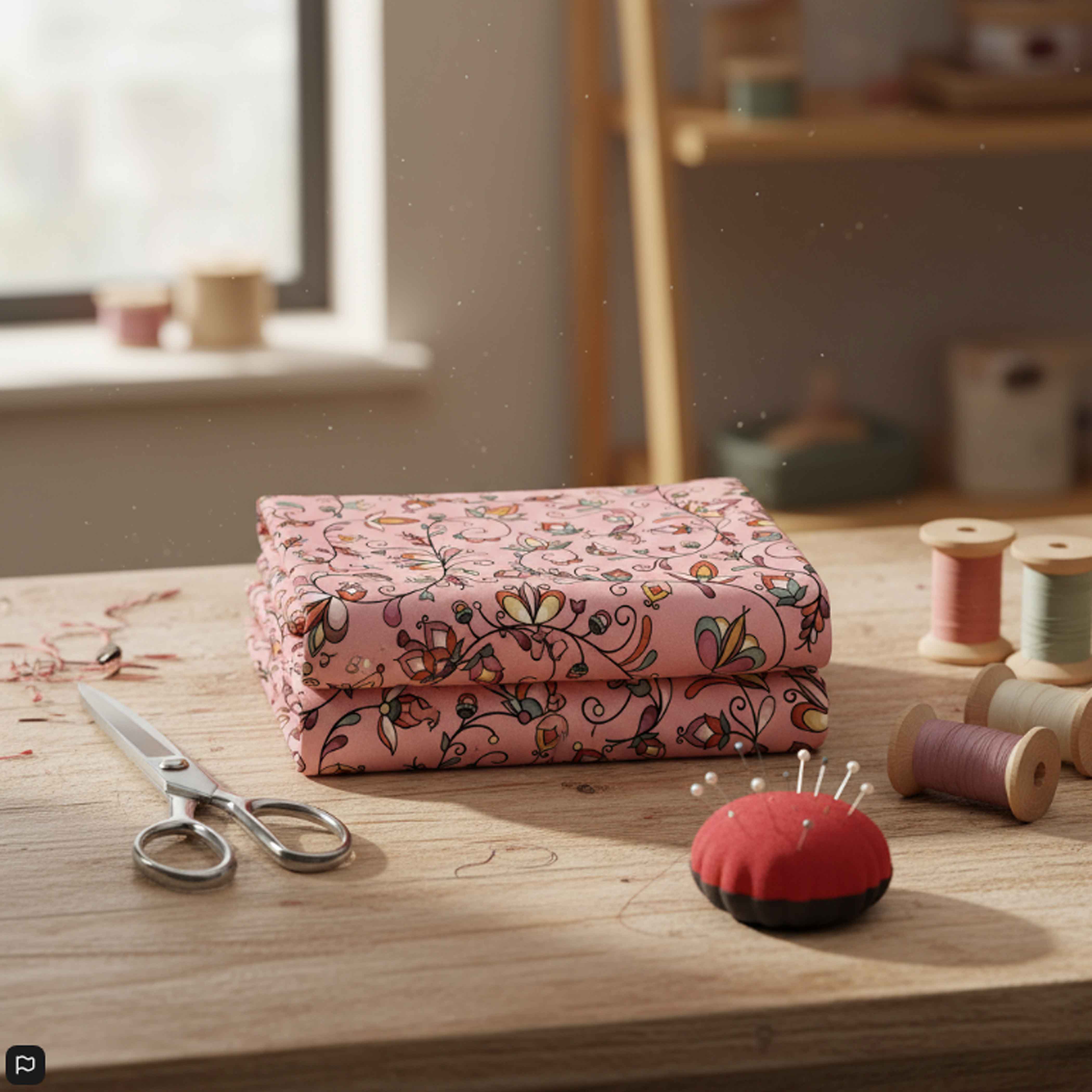 Burnt Sky Petals Peach Satin Fabric By the Yard Pre Order