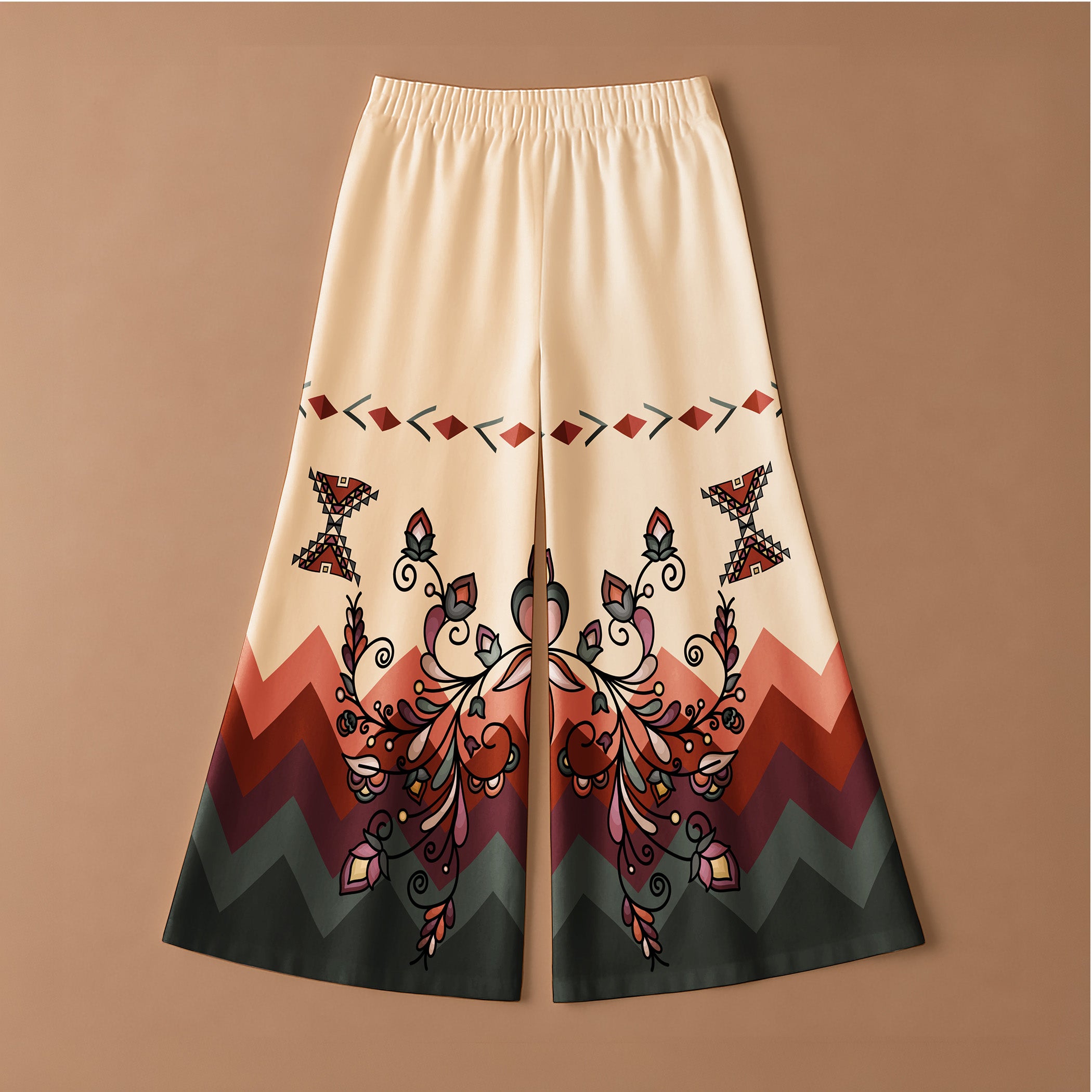 Burnt Sky Petals Ribbon Pant