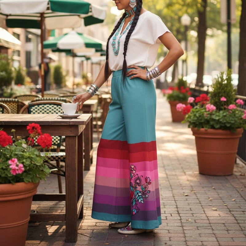 Aurora Blooms Ribbon Pants