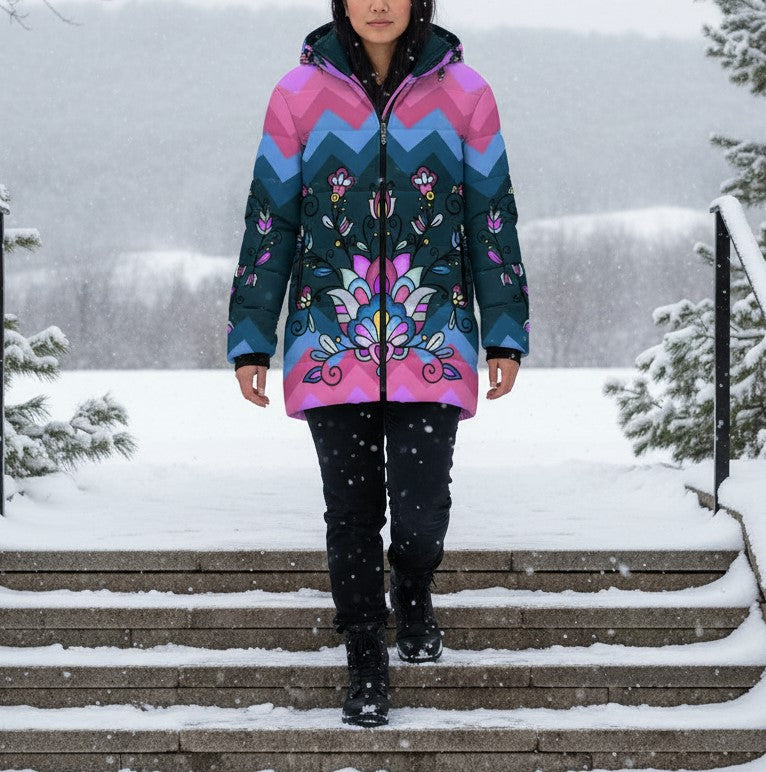 Autumn Bundle Blessing Women's Hooded Puffer Coat