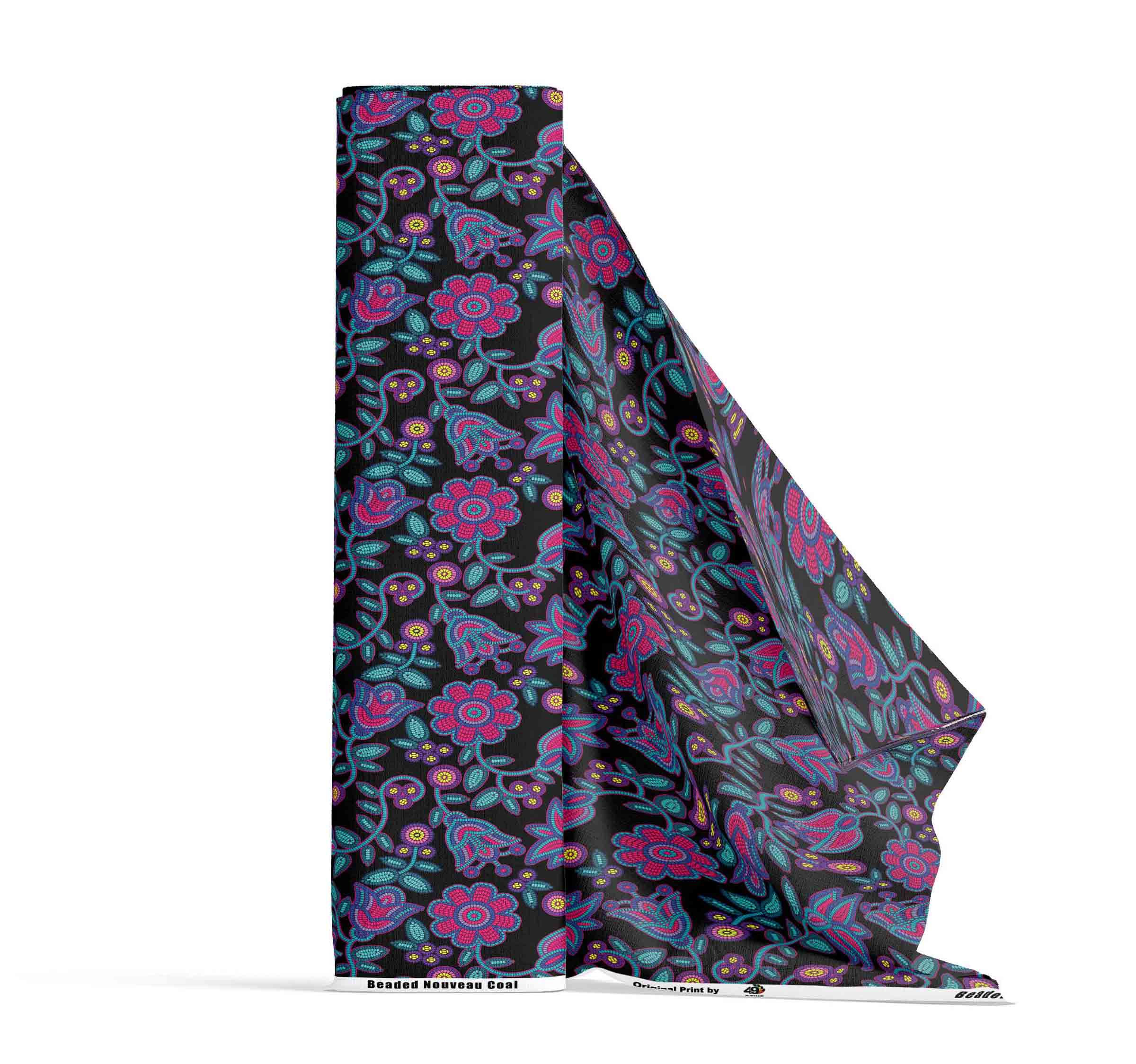 Beaded Nouveau Coal 42 Inch Cotton Poplin Pre Order