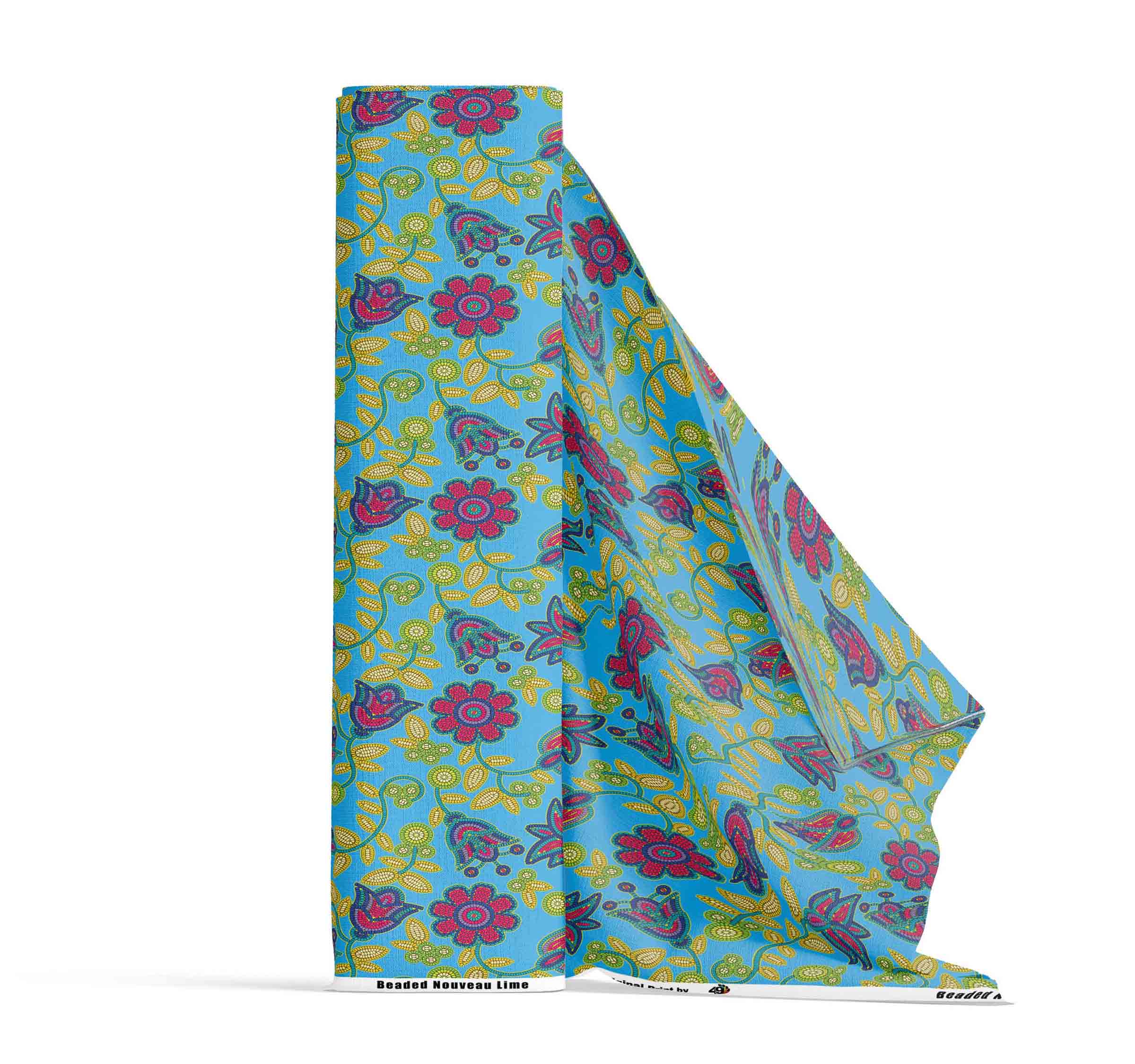 Beaded Nouveau Lime 42 Inch Cotton Poplin Pre Order