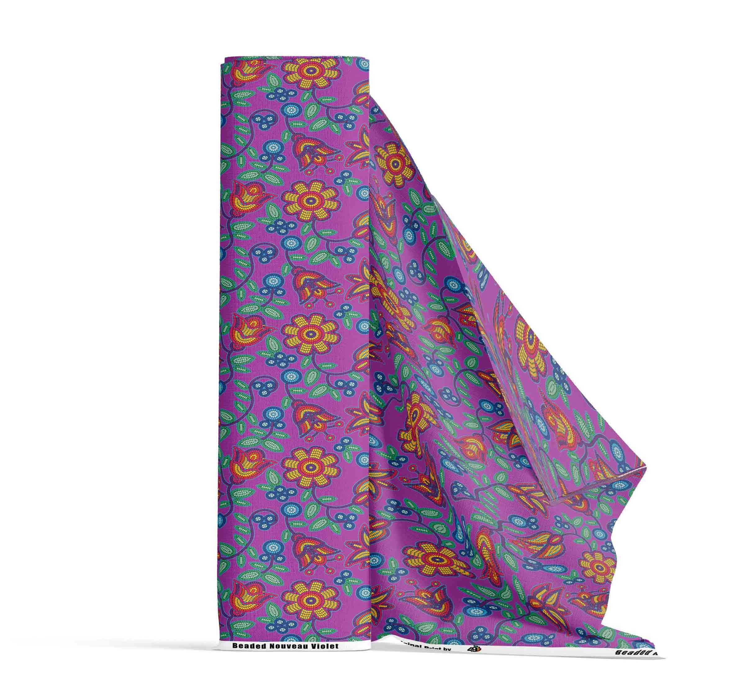 Beaded Nouveau Violet 42 Inch Cotton Poplin Pre Order