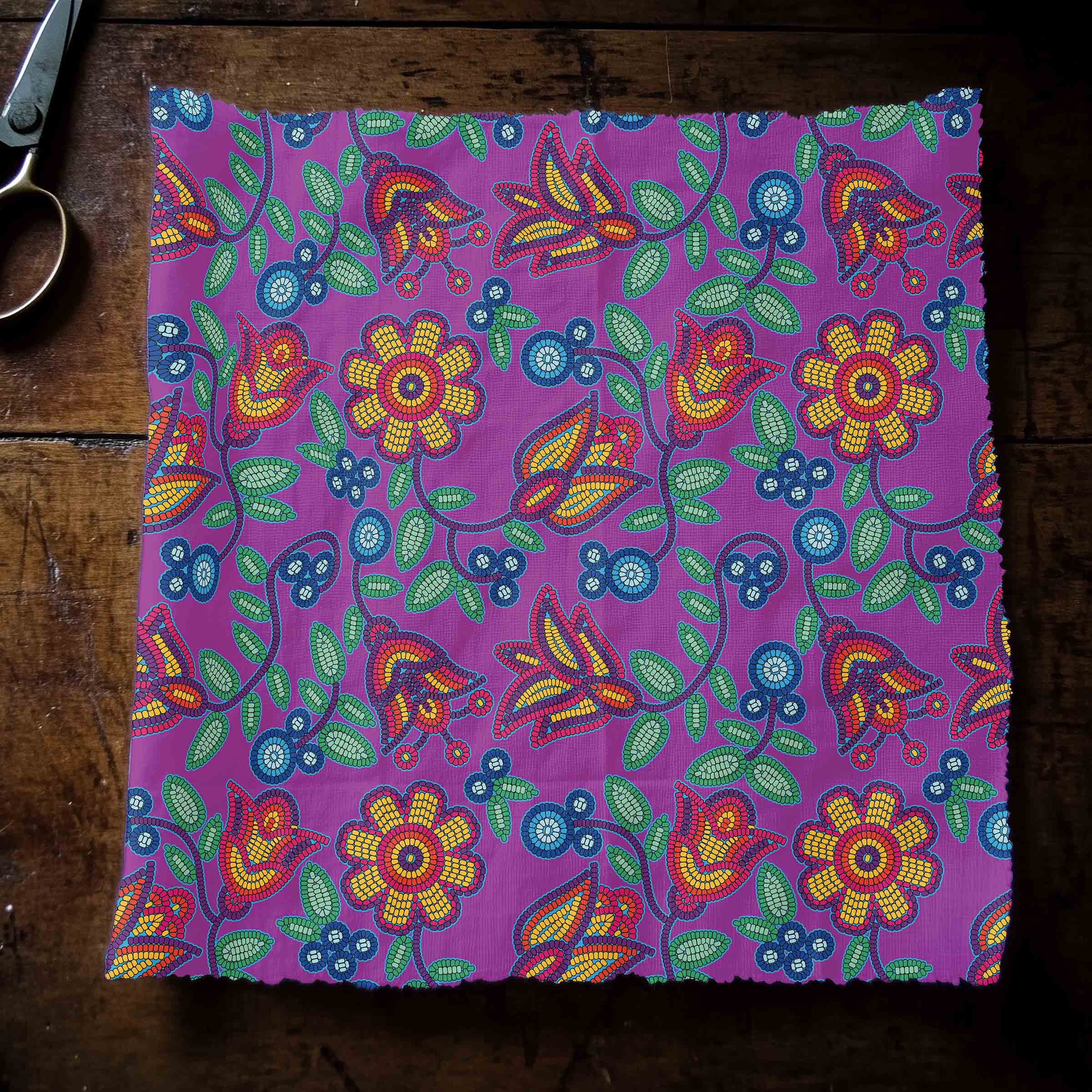 Beaded Nouveau Violet 42 Inch Cotton Poplin Pre Order