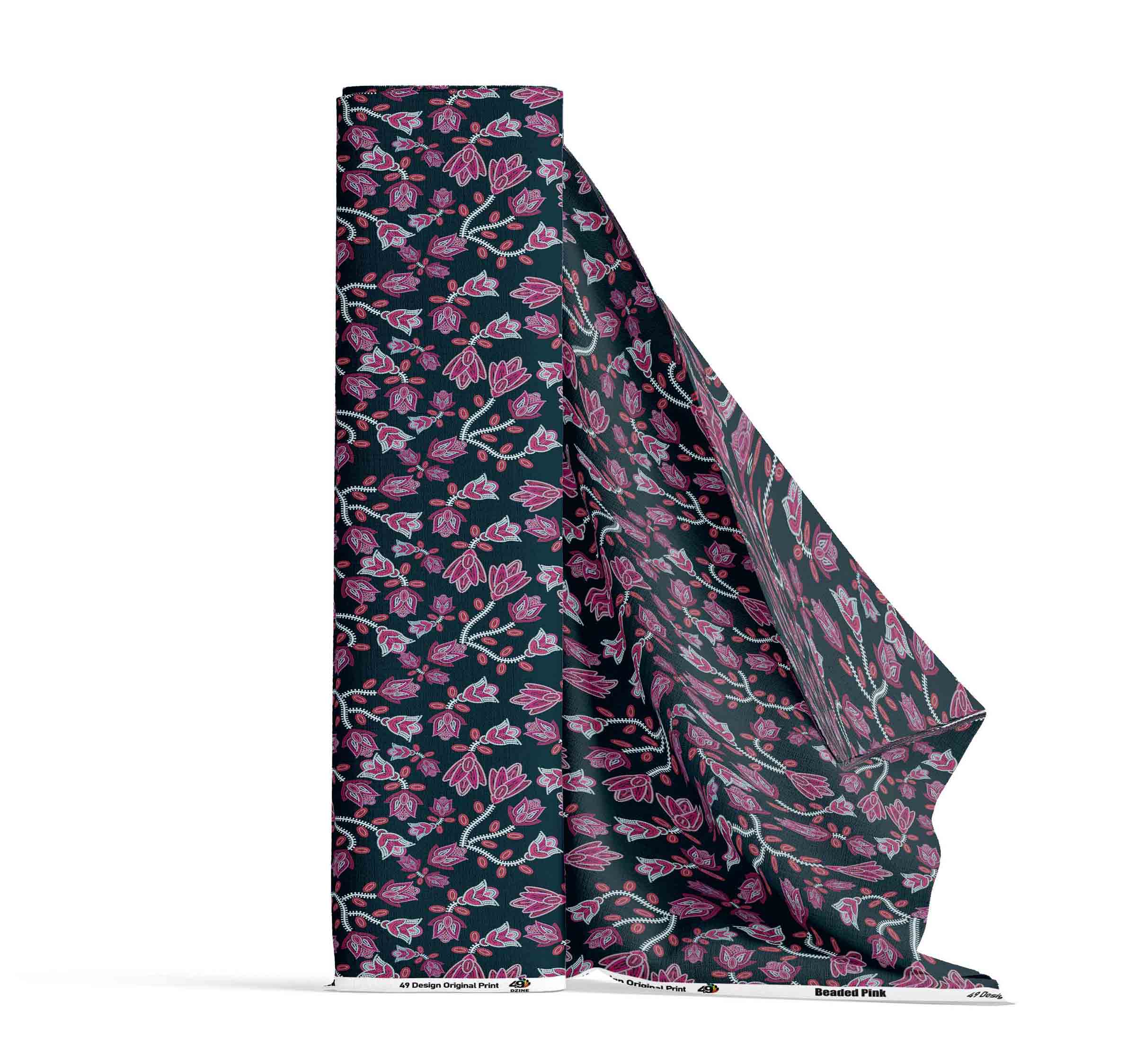 Beaded Pink 42 Inch Cotton Poplin Pre Order