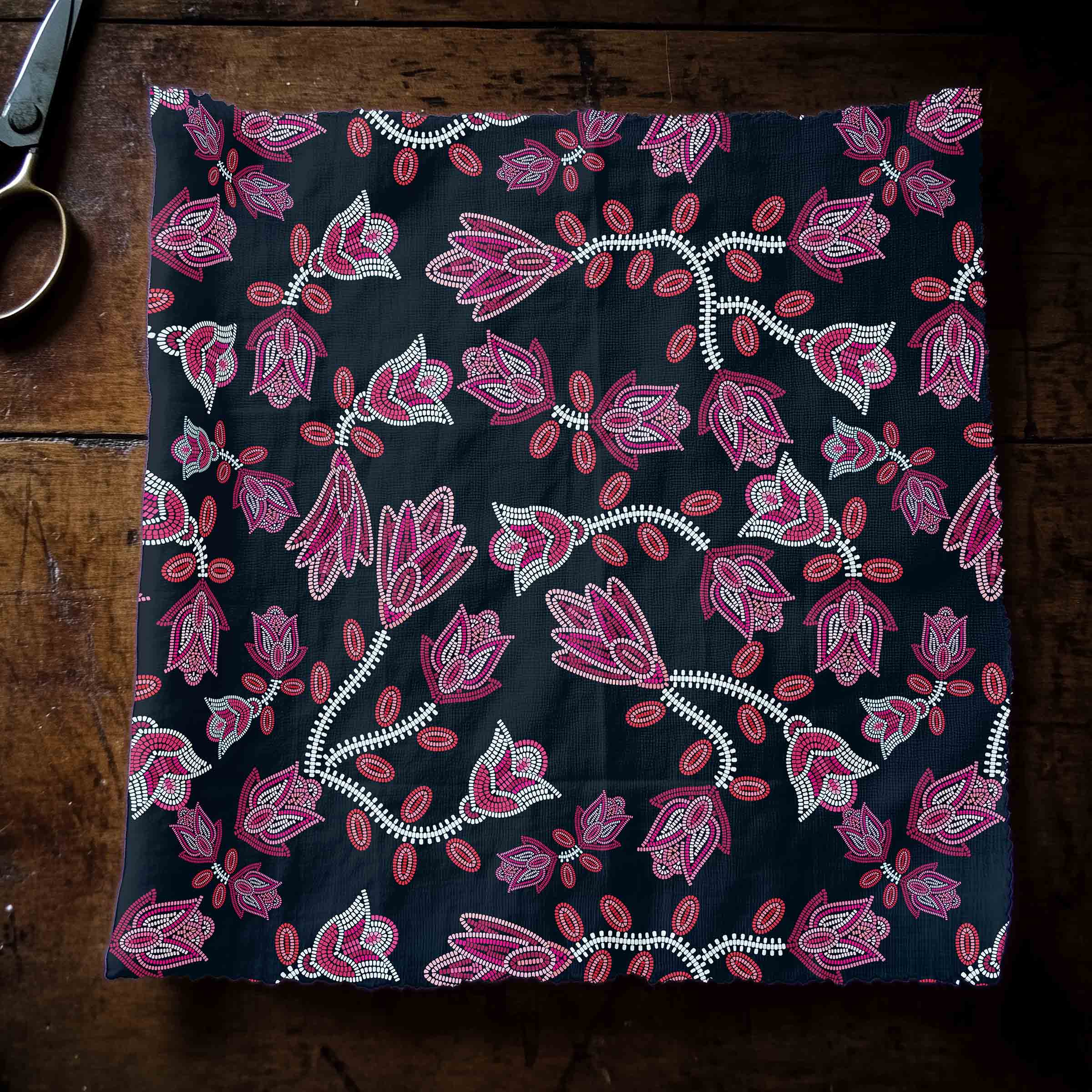 Beaded Pink 42 Inch Cotton Poplin Pre Order