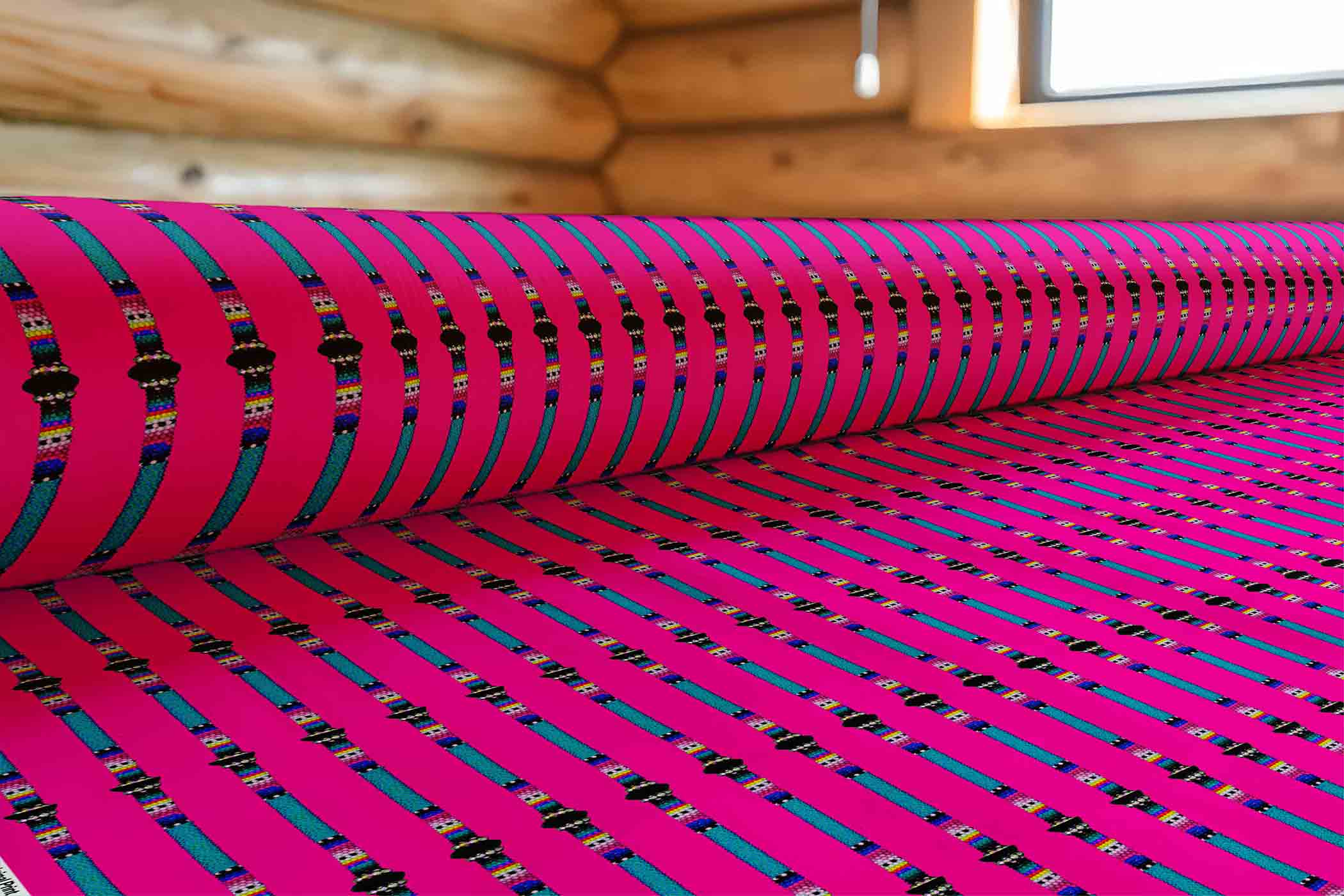 Beaded Rope Pink Satin