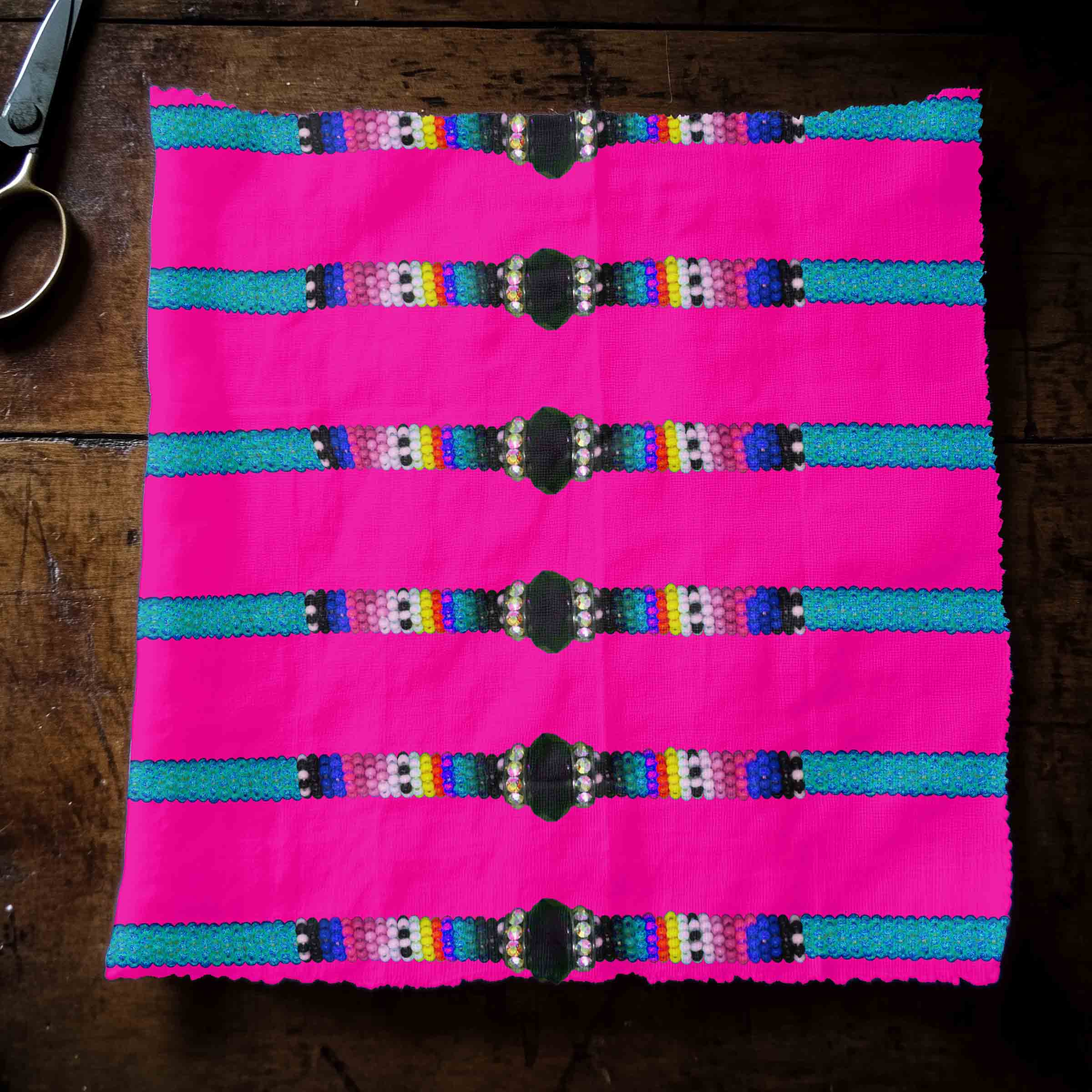 Beaded Rope Pink 42 Inch Cotton Poplin Pre Order