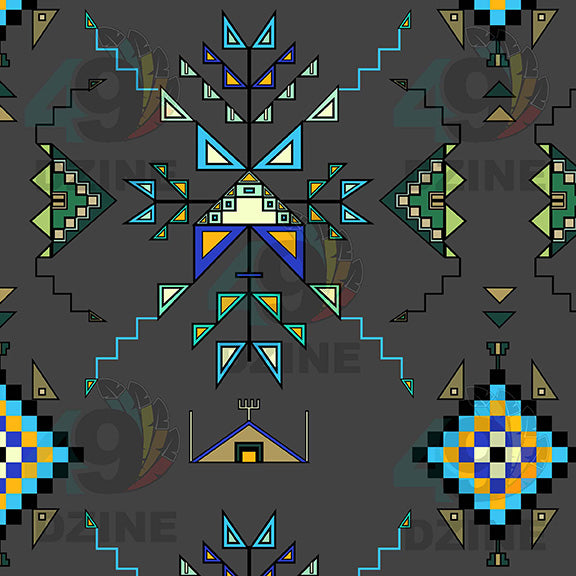 Bear Shield Gray 42 Inch Cotton Poplin Pre Order