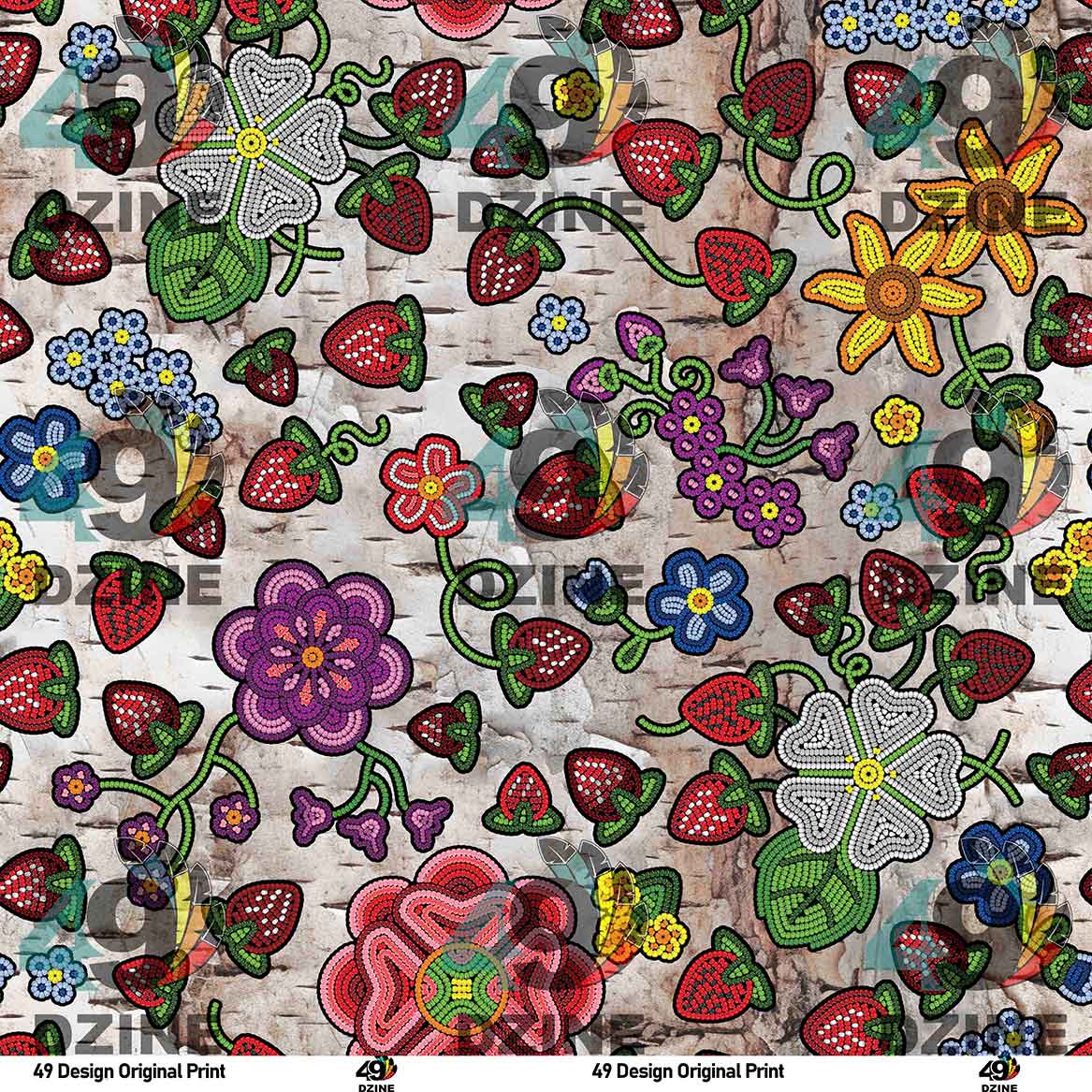 Berry Pop Br Bark Satin Fabric By the Yard Pre Order