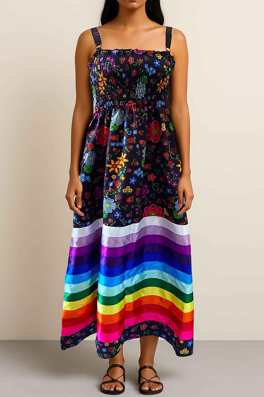 Strawberry Fields Forever Peasant Maxi Dress PREORDER