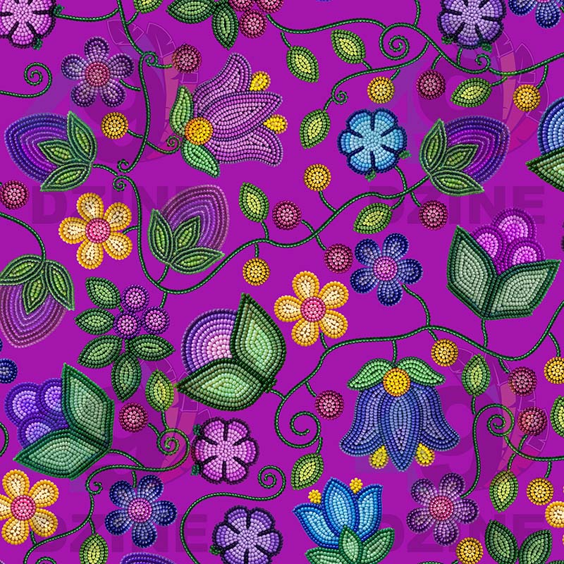 Bloom Uplift Purple 42 Inch Cotton Poplin Pre Order