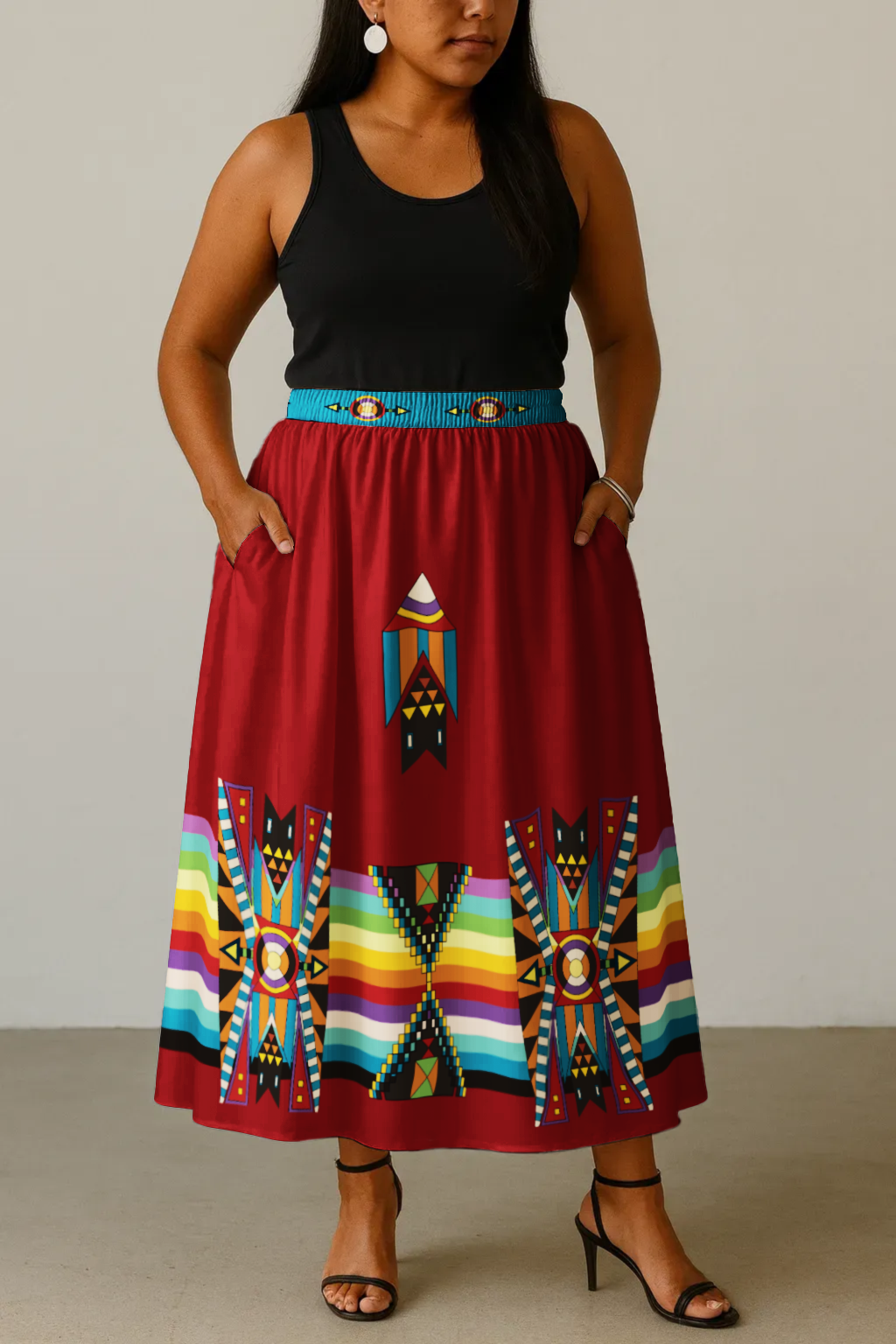 Blooming Spirit Geometric Skirt