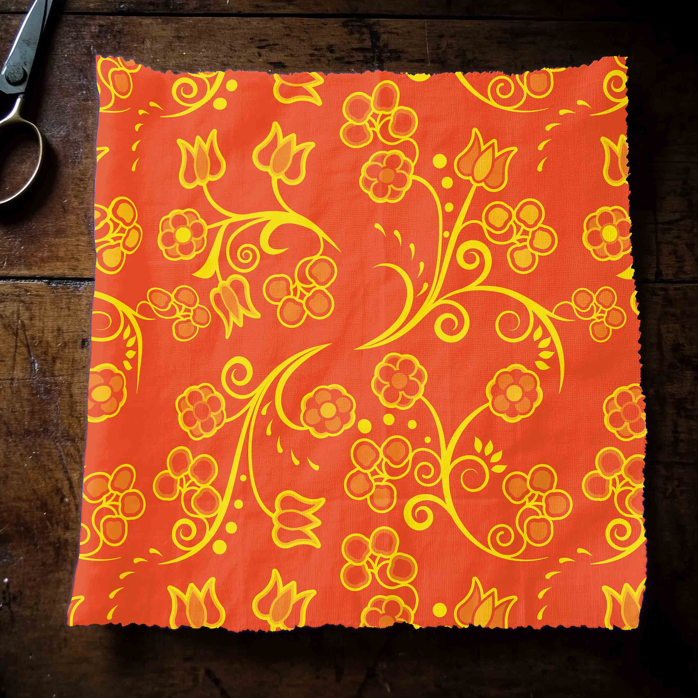 Blue Trio Orange 42 Inch Cotton Poplin Pre Order