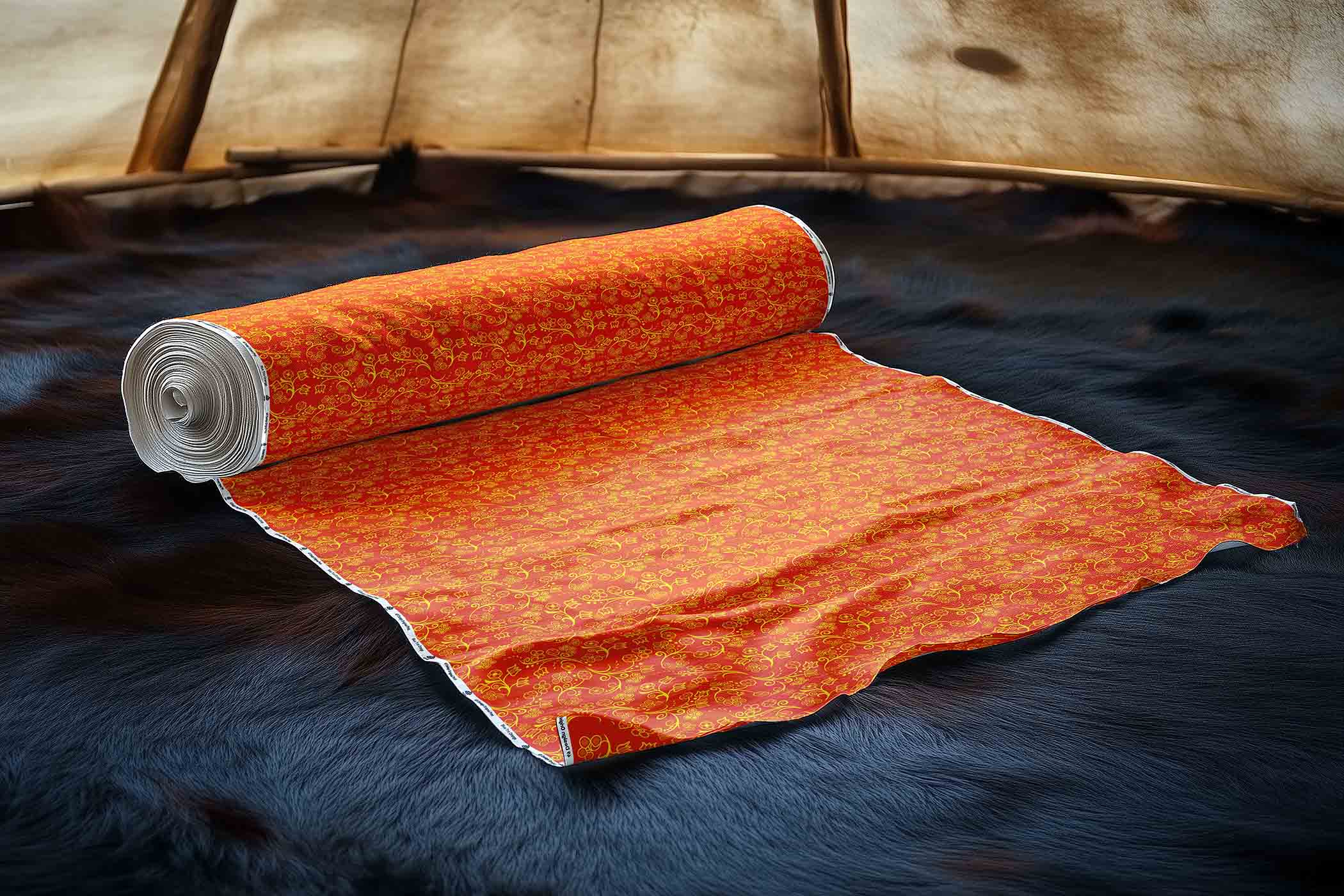 Blue Trio Orange 42 Inch Cotton Poplin Pre Order