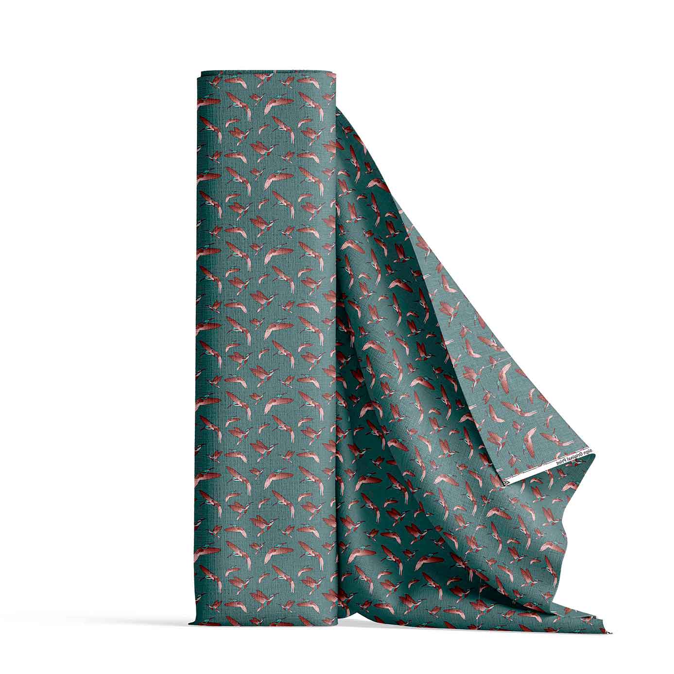 Red Swift Turquoise 42 inch Cotton Poplin Pre Order