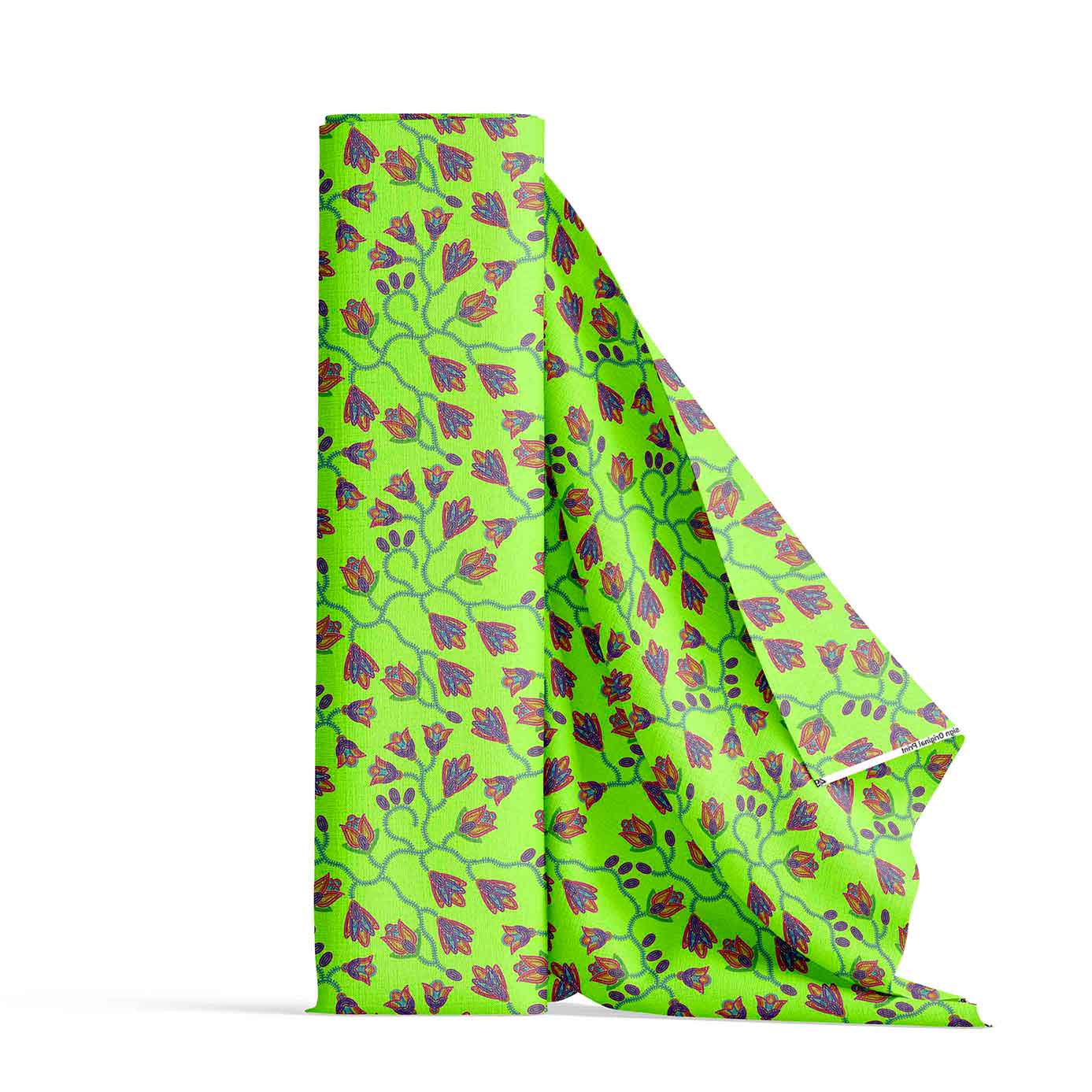 Spring Blossoms Neon Green 56 inch Cotton Poplin Pre Order