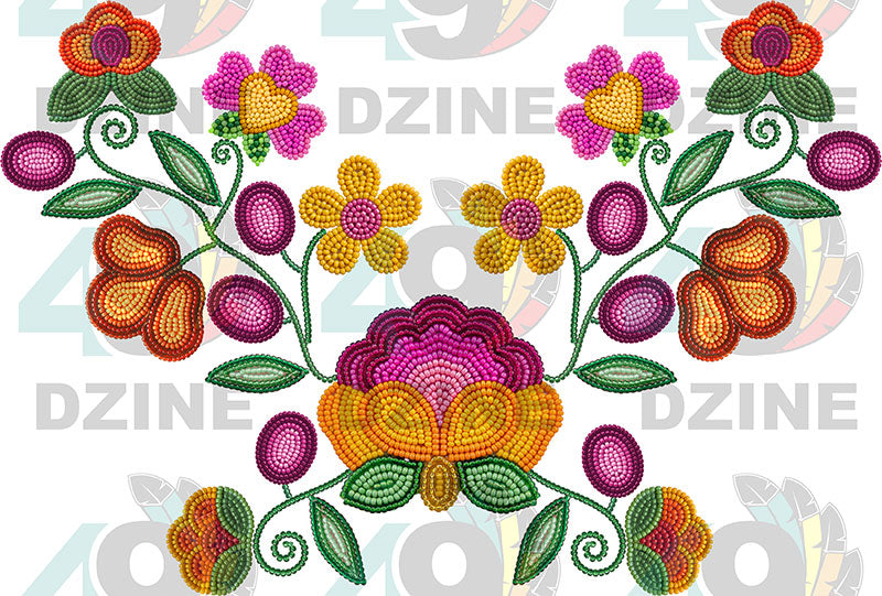 Boreal Bounty Beadwork Transfer (Various Sizes)