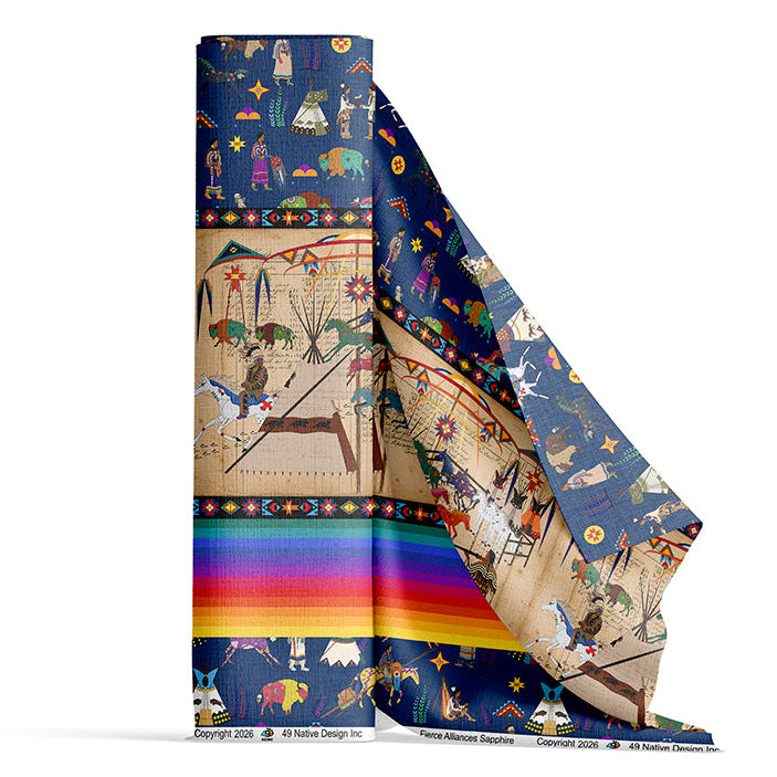 Broken Dowry Sapphire Satin Fabric By the Yard Pre Order