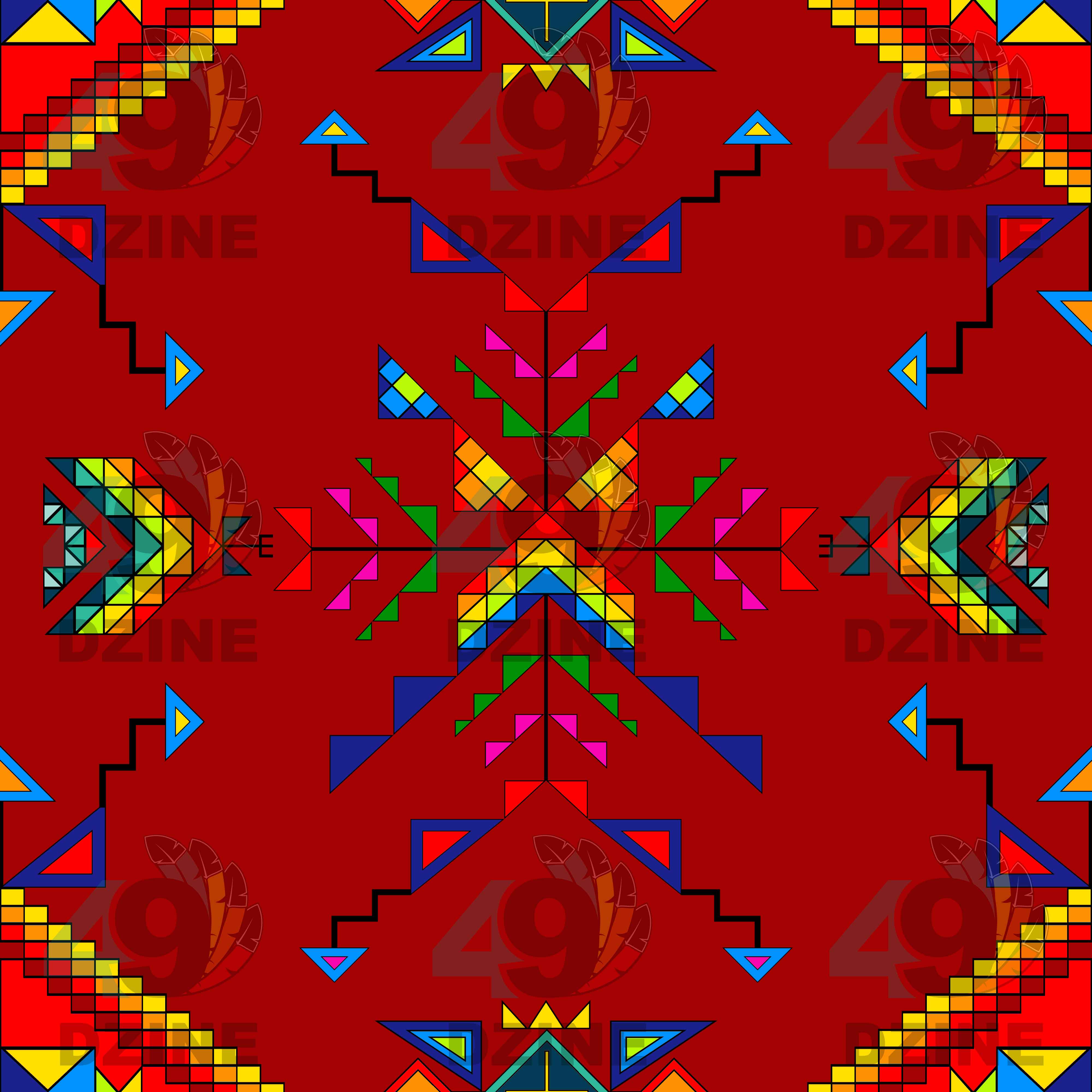 Buffalo Jump Red 42 Inch Cotton Poplin Pre Order