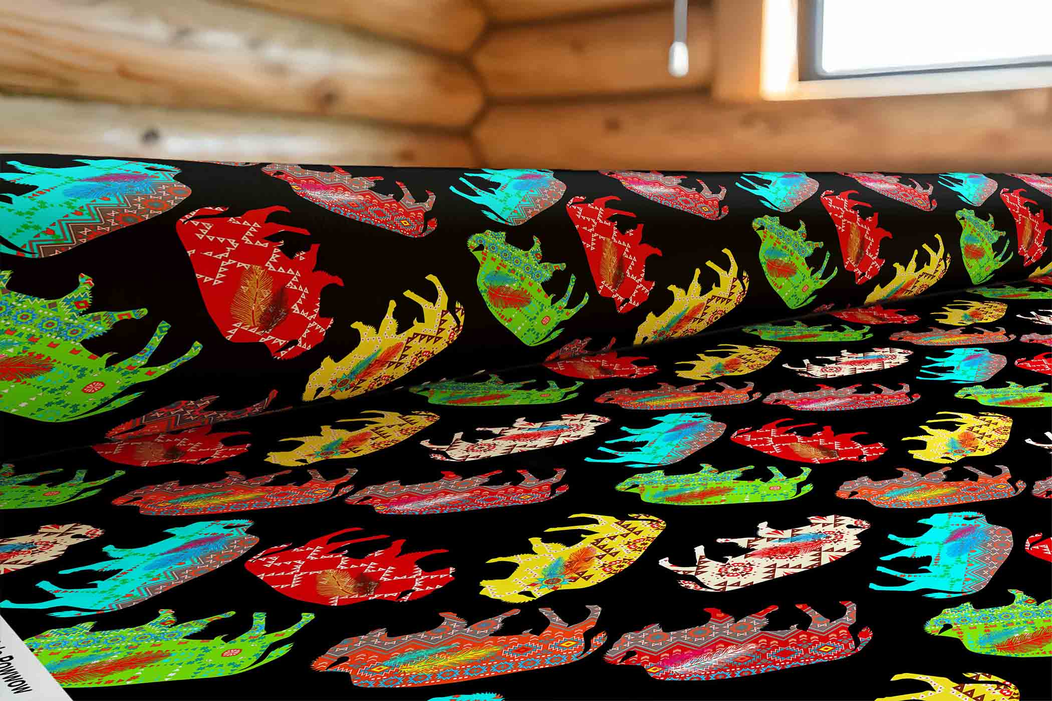 Buffalo Powwow 42 Inch Cotton Poplin Pre Order