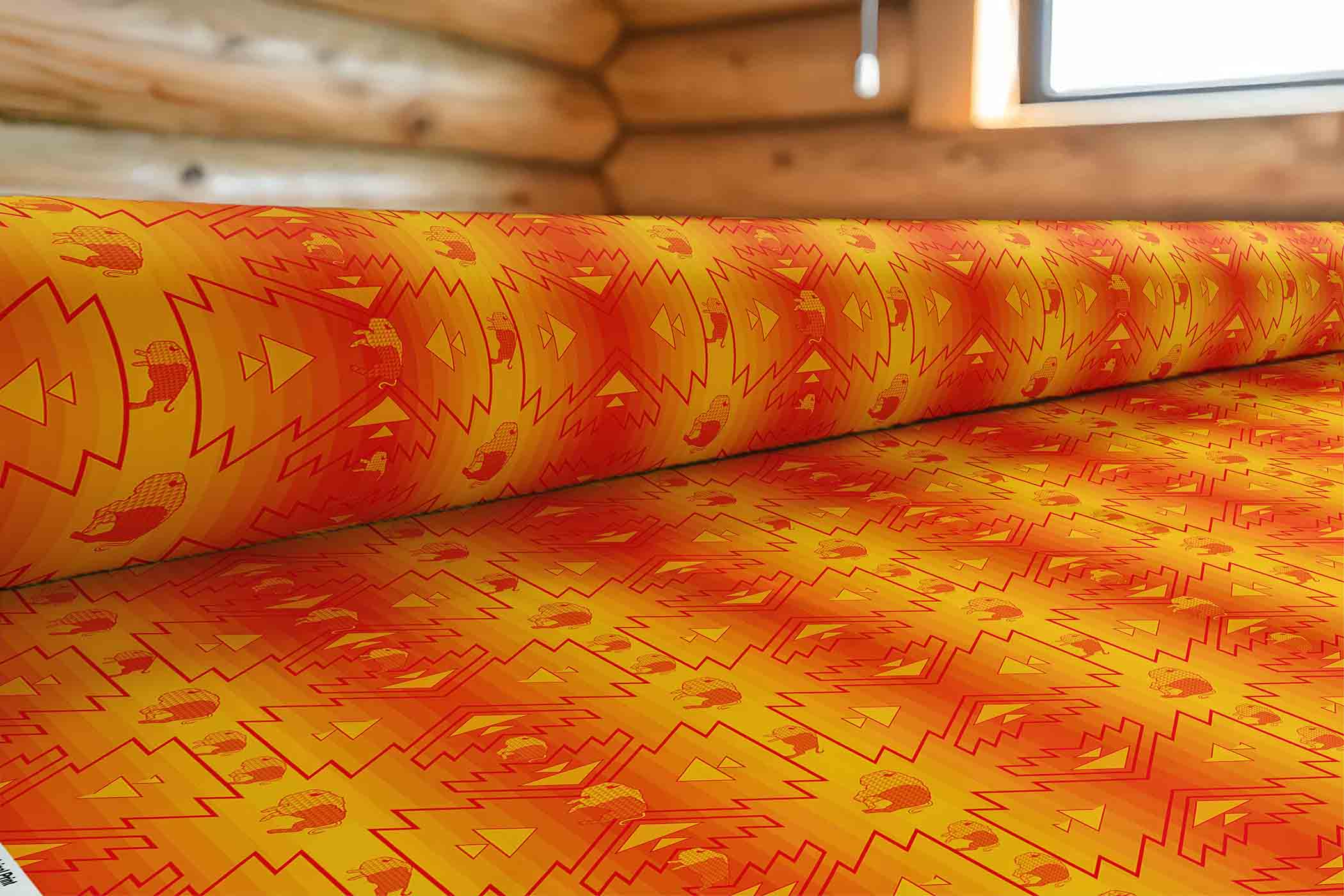 Buffalo Run Orange 42 Inch Cotton Poplin Pre Order