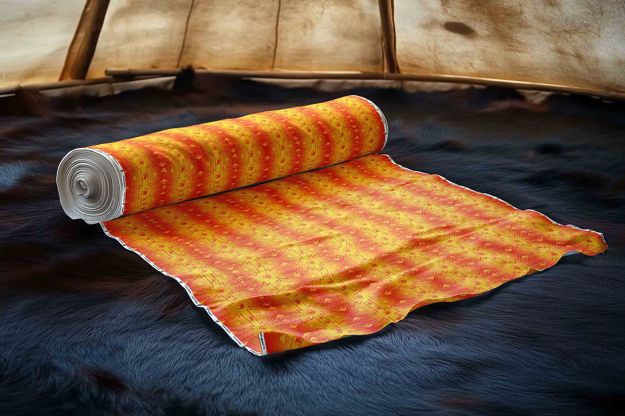 Buffalo Run Orange 42 Inch Cotton Poplin Pre Order