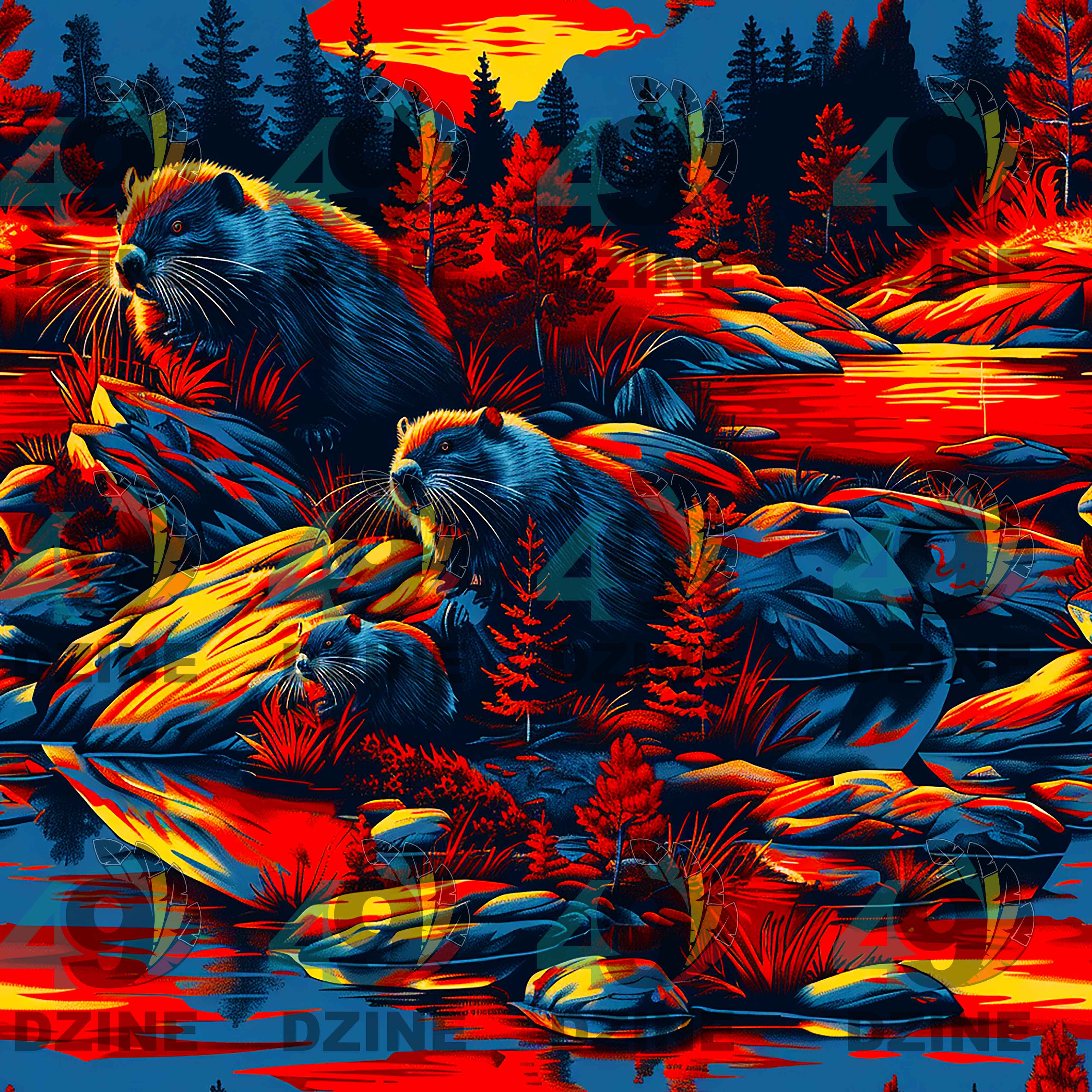 Bundle of Beavers 42 Inch Cotton Poplin Pre Order