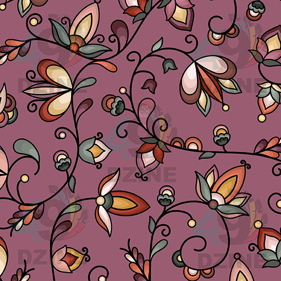 Burnt Sky Petals Magenta 42 Inch Cotton Poplin Pre Order