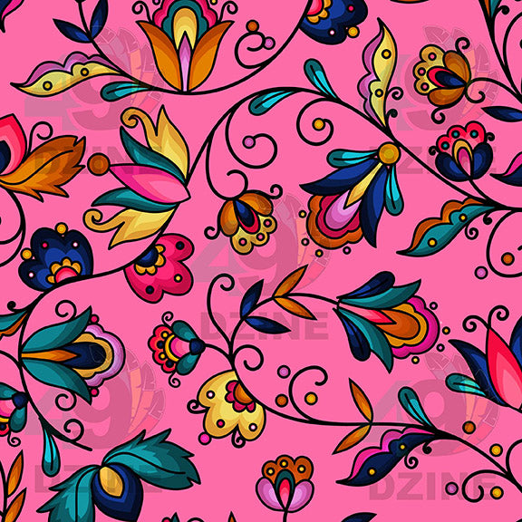 Copper Prairie Petals Pink 42 Inch Cotton Poplin Pre Order