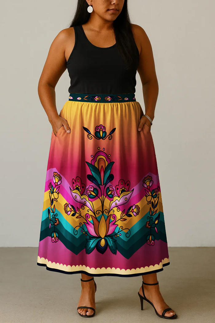 Copper Prairie Petals Skirt