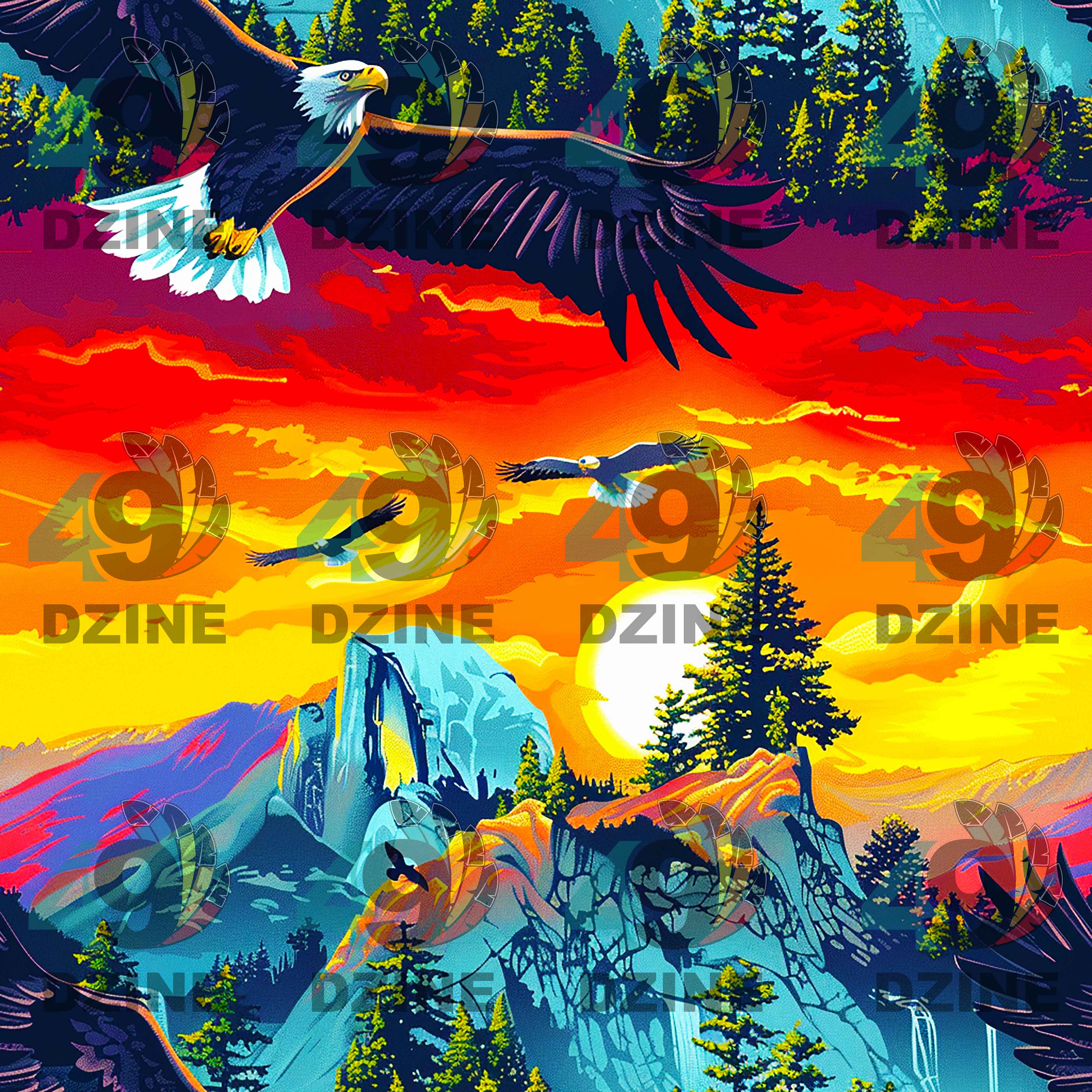 Cruising Eagles 42 Inch Cotton Poplin Pre Order