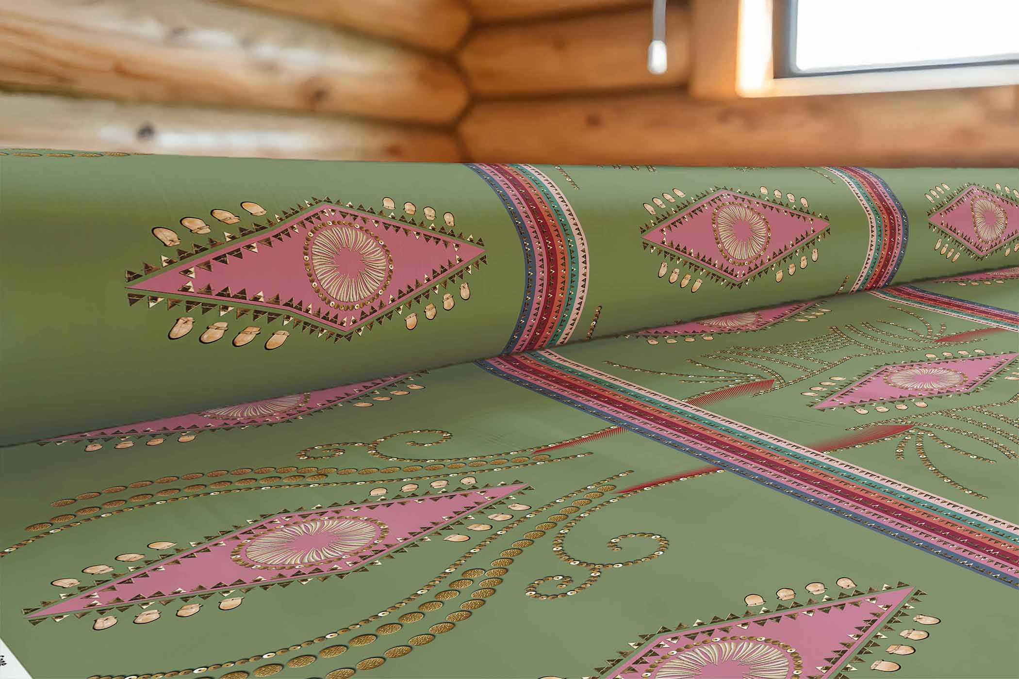 Dreams of Deco Sage 42 Inch Cotton Poplin Pre Order