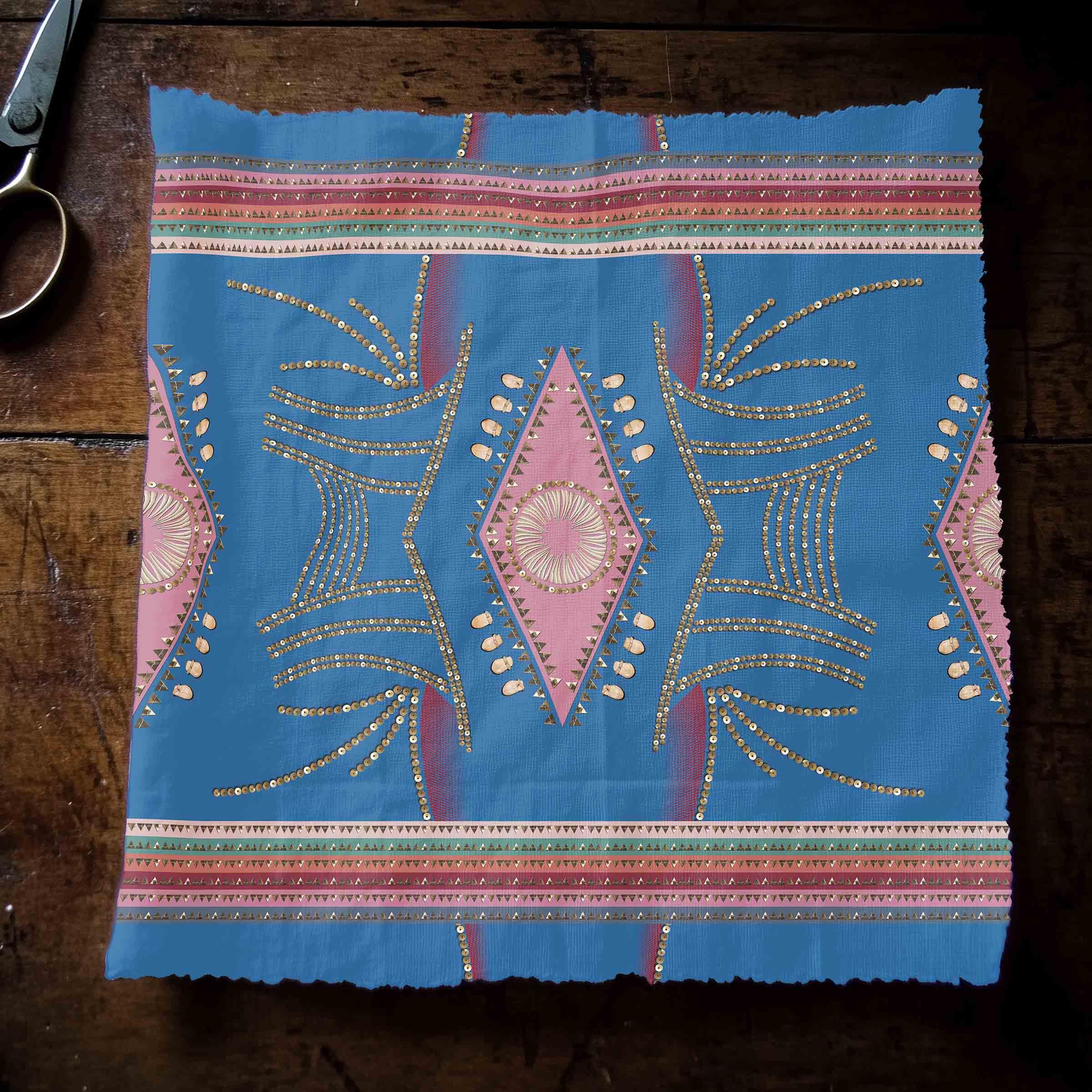 Dreams of Deco Sky 42 Inch Cotton Poplin Pre Order