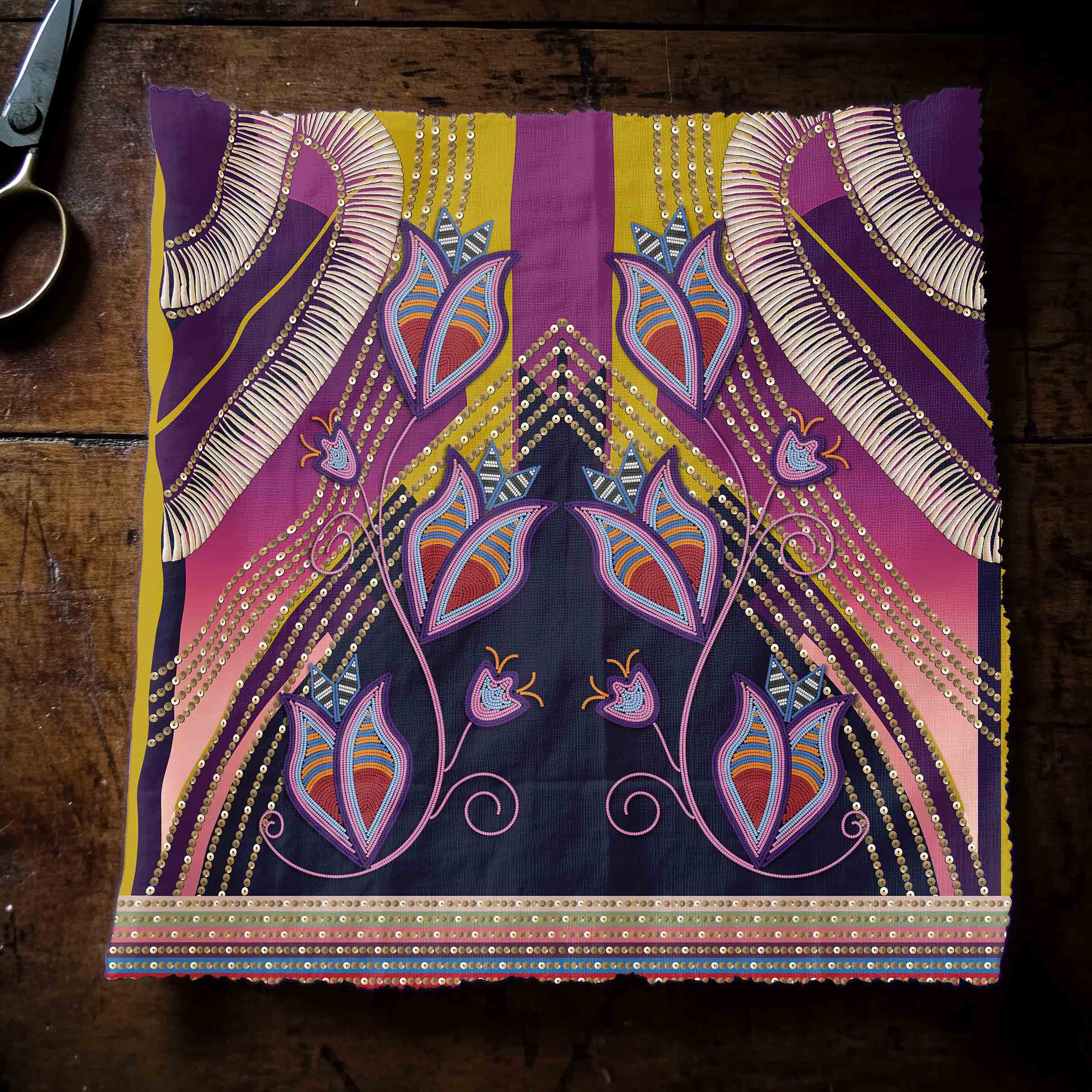 EOD - Dentalium Dreams Green 42 Inch Cotton Poplin Pre Order