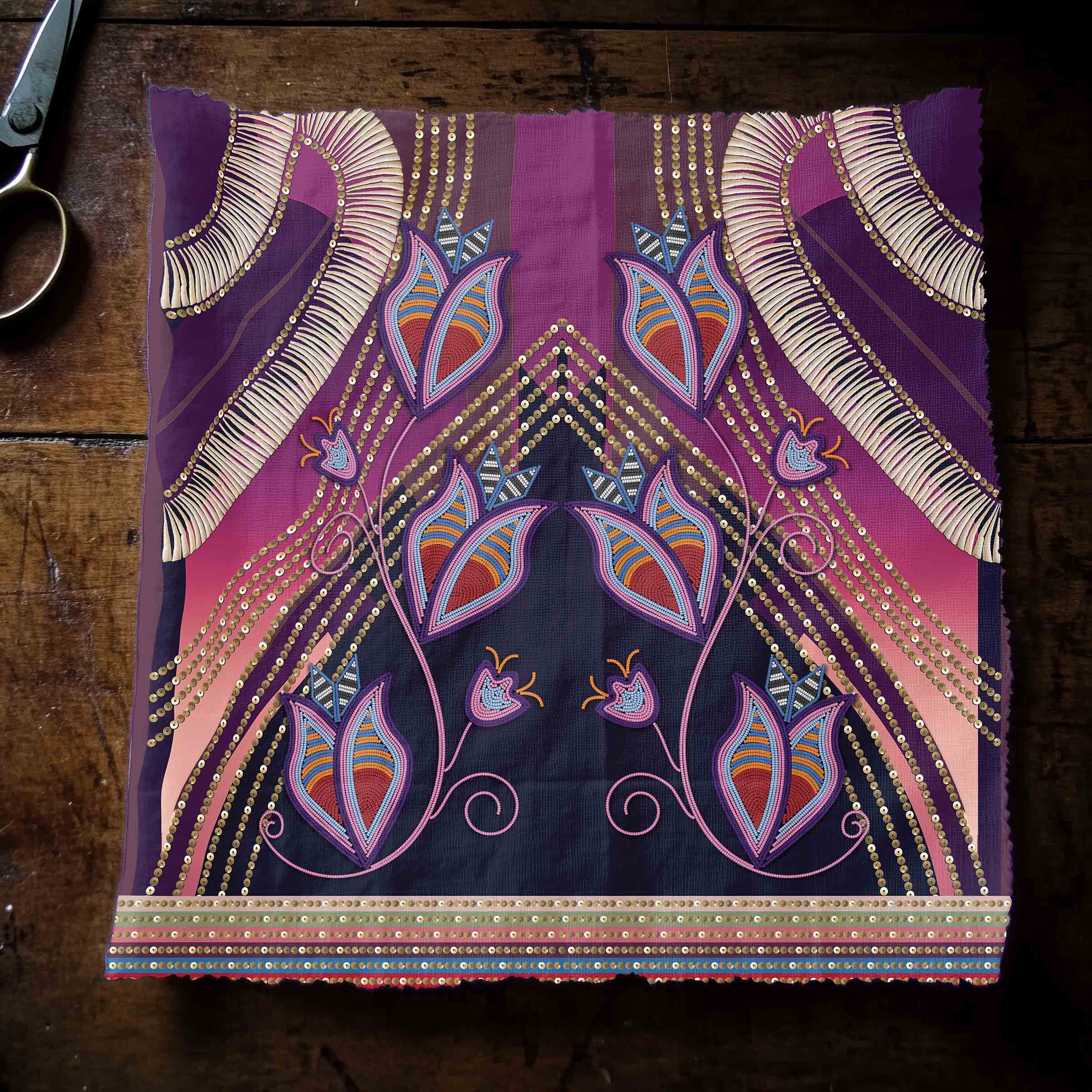 EOD- Dentalium Dreams Berry 42 Inch Cotton Poplin Pre Order