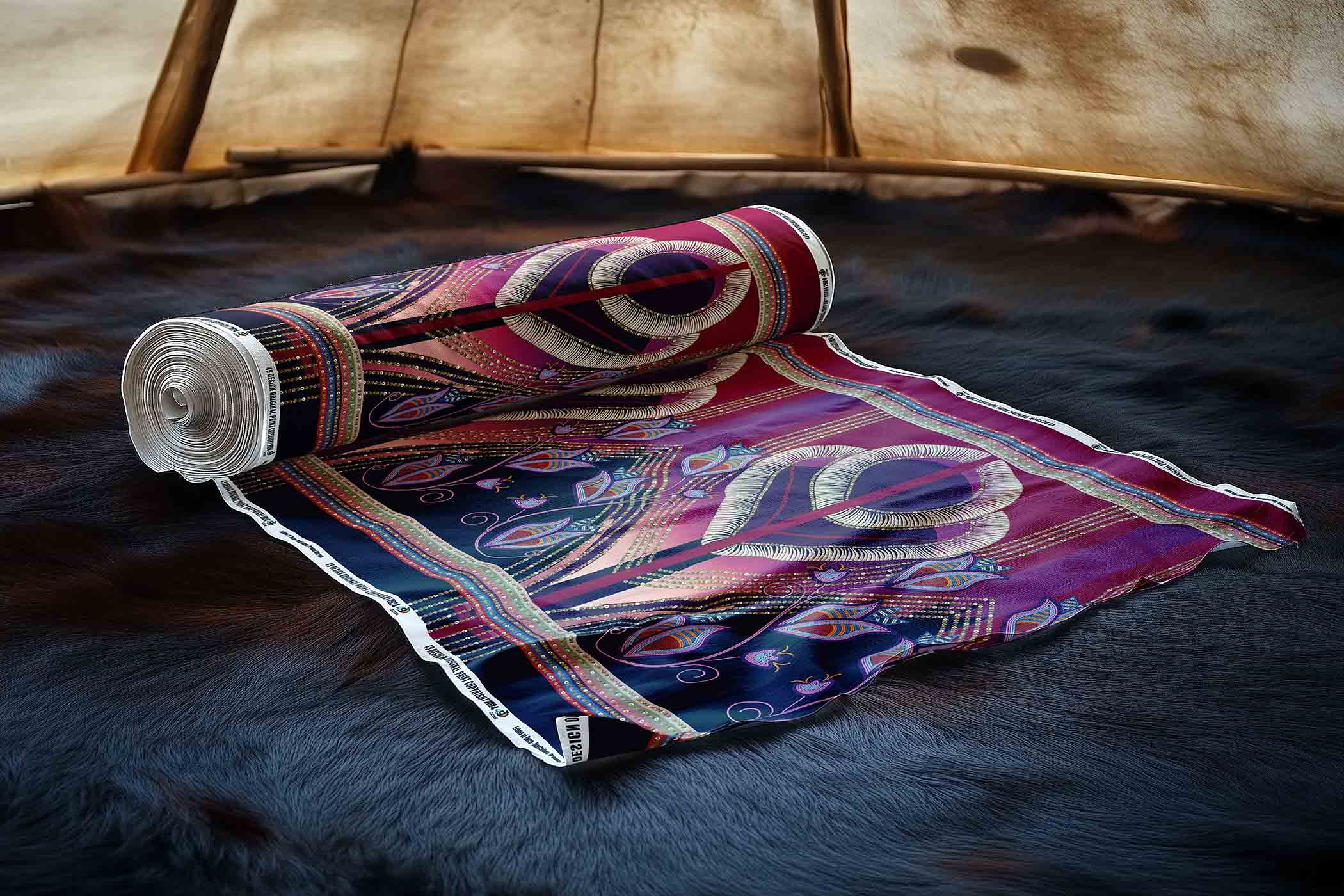 EOD- Dentalium Dreams Maroon 42 Inch Cotton Poplin Pre Order