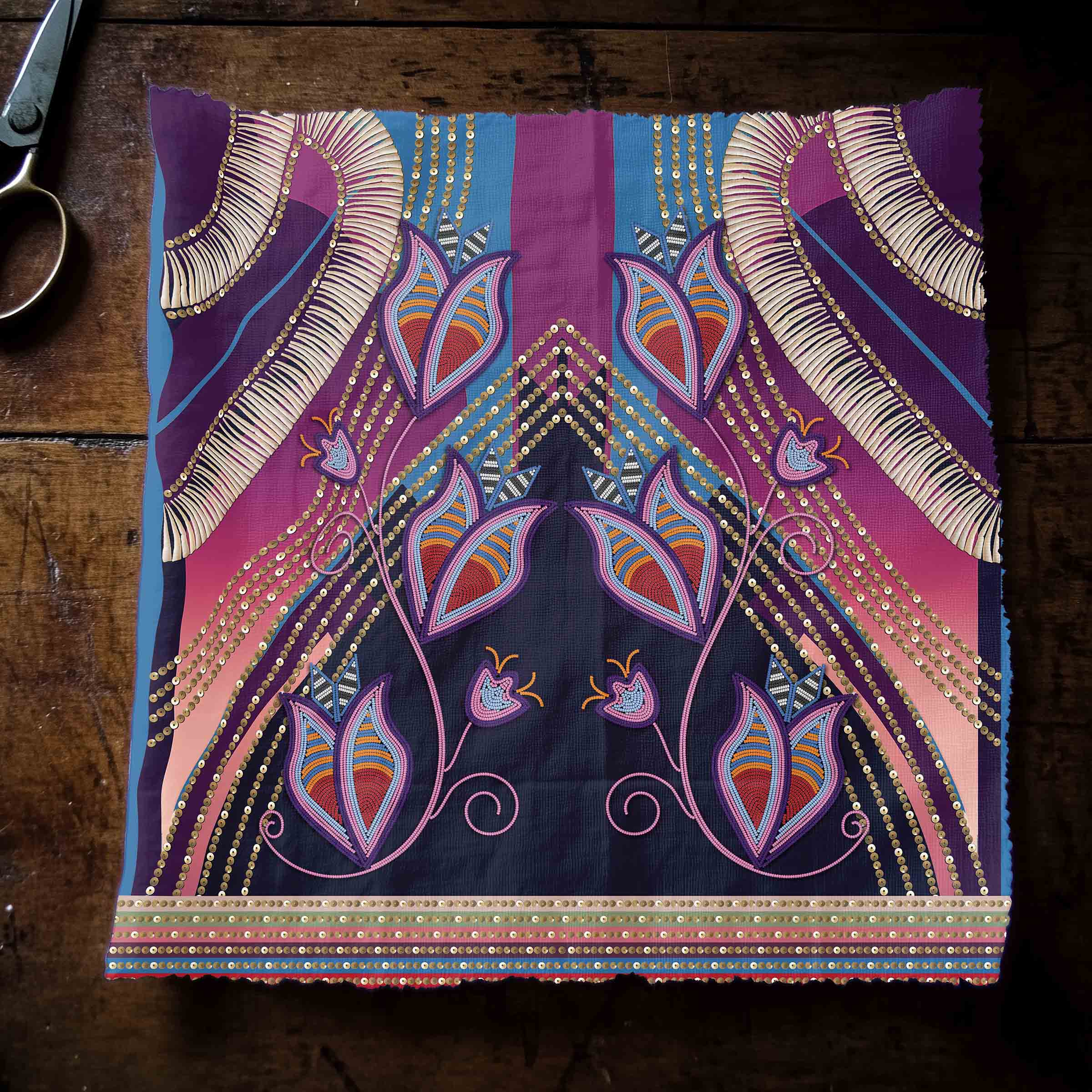 EOD- Dentalium Dreams Sky 42 Inch Cotton Poplin Pre Order