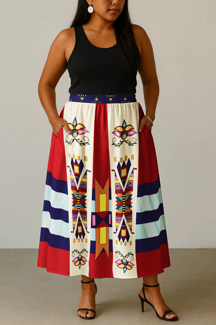 Echoes of the Lodge Red Skirt