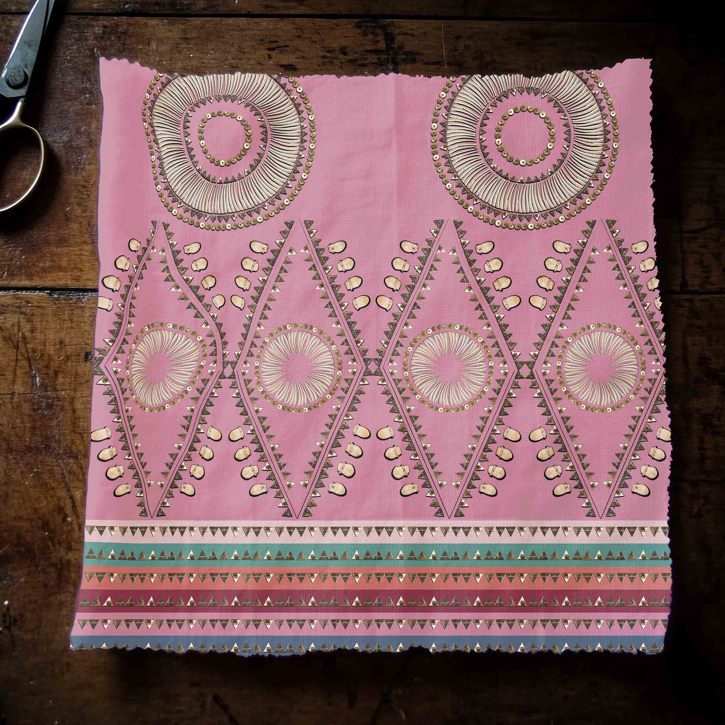 EOD- Elk Tooth Honor Pink 42 Inch Cotton Poplin Pre Order