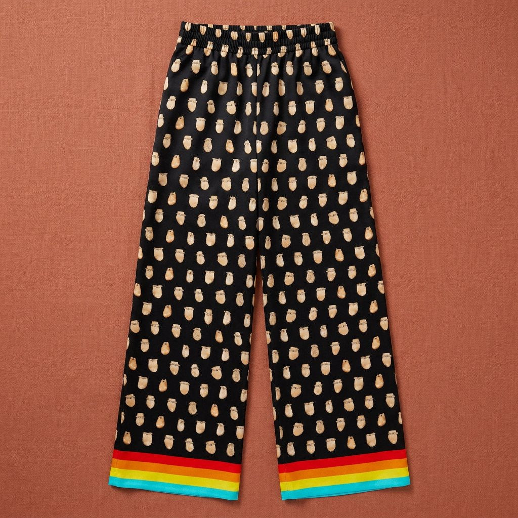 Elk Teeth on Black Women's Pants